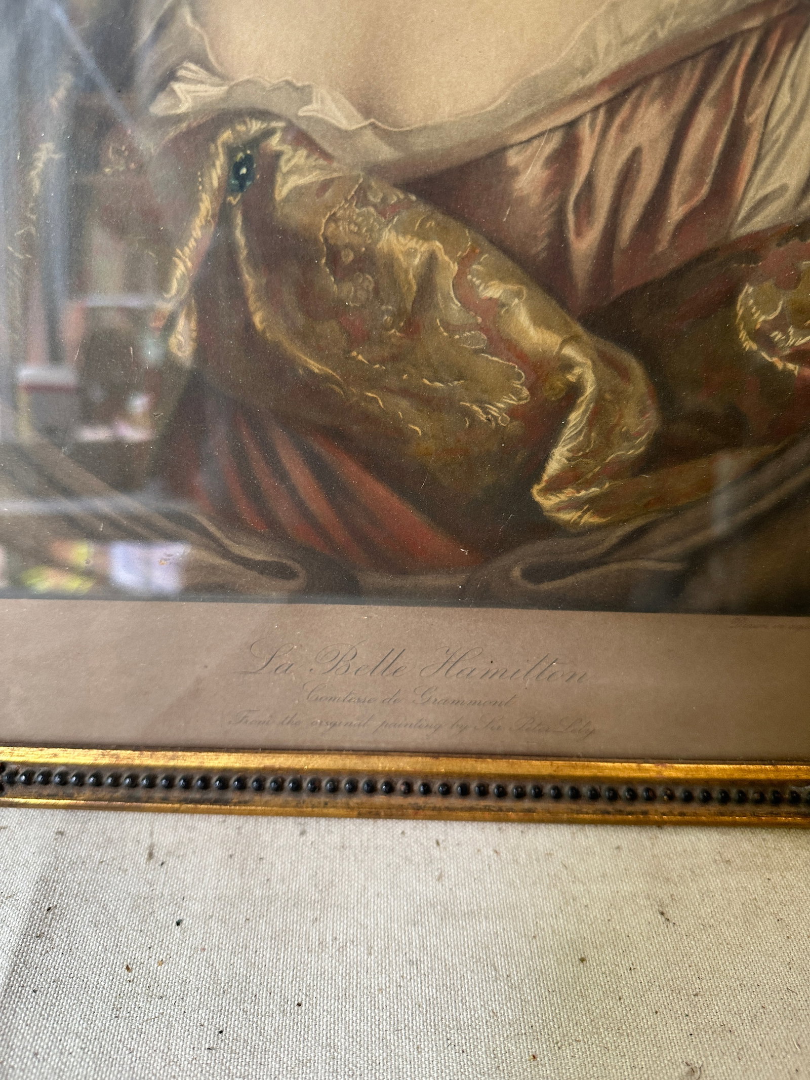 1970s La Belle Hamilton Mezzotint, Framed - 5