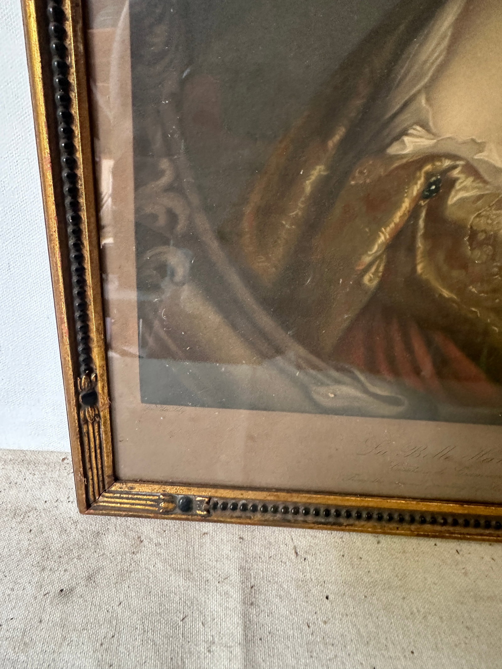 1970s La Belle Hamilton Mezzotint, Framed - 6