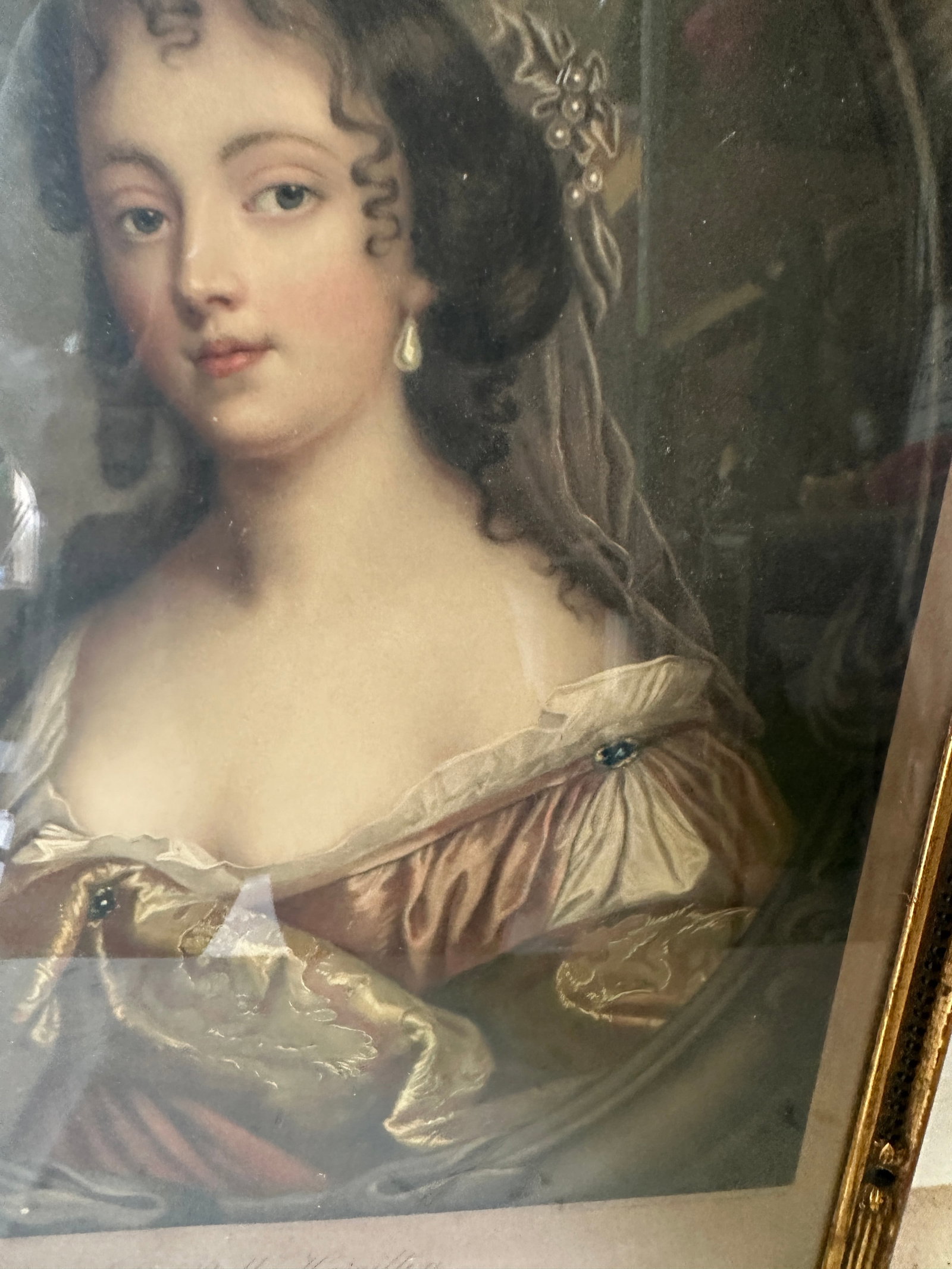 1970s La Belle Hamilton Mezzotint, Framed - 7