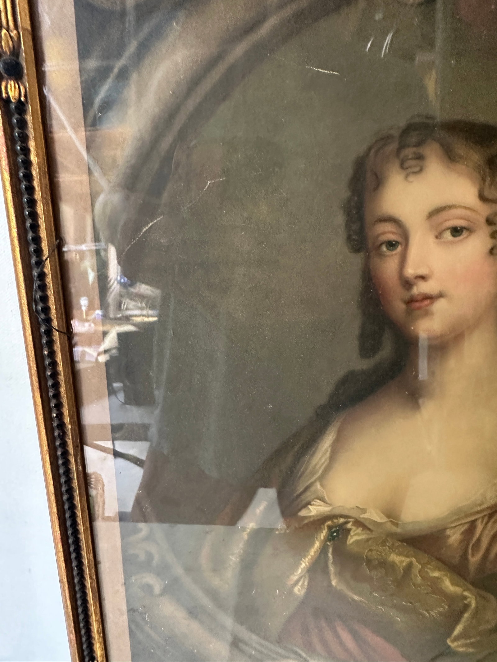 1970s La Belle Hamilton Mezzotint, Framed - 8
