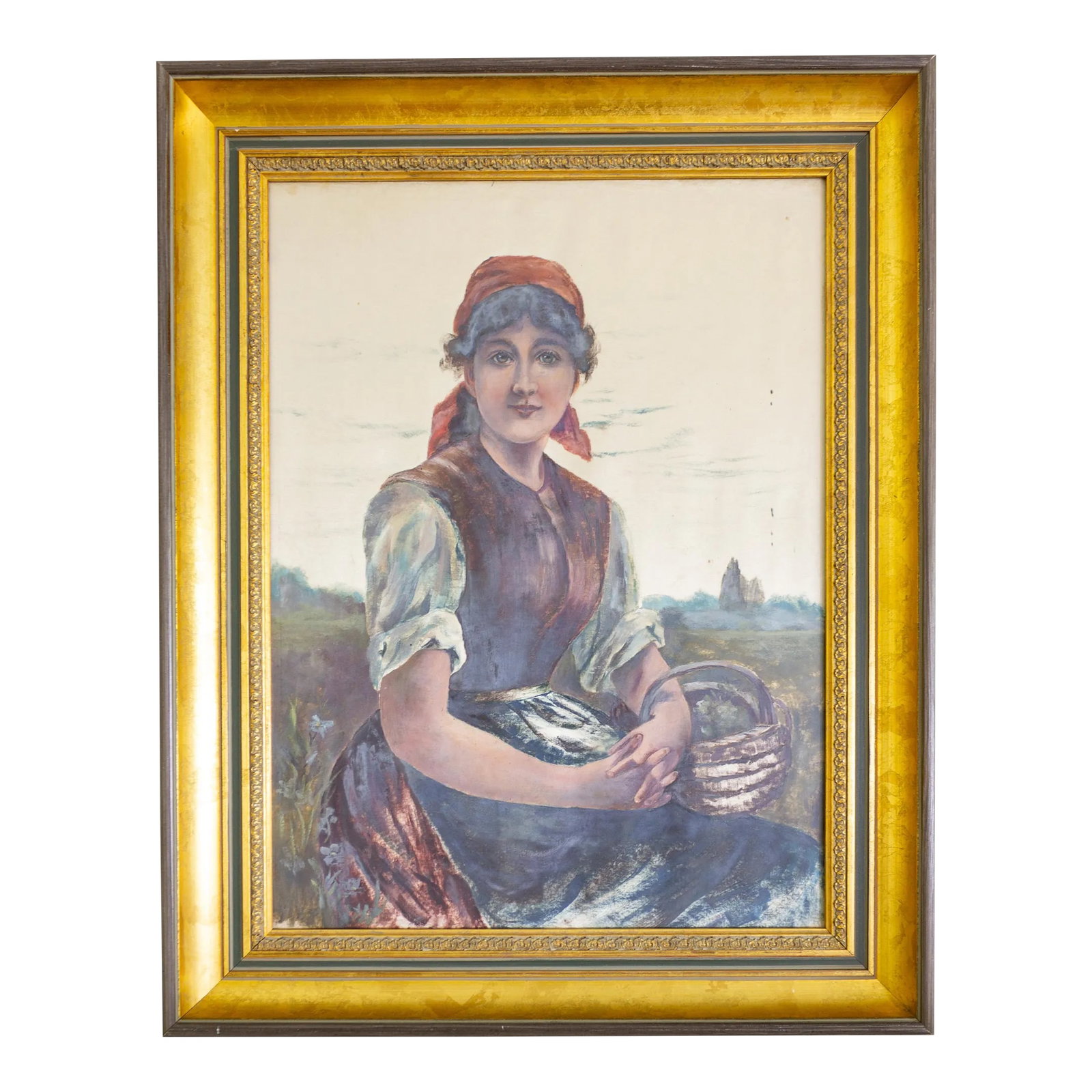 Eduard Von Grutzner Figurative Master Study Peasant Girl Genre Painting (1 of 10)