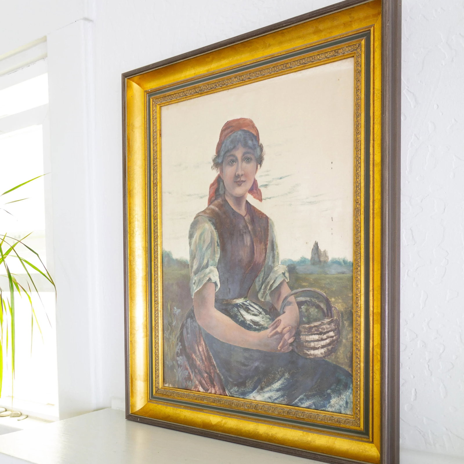 Eduard Von Grutzner Figurative Master Study Peasant Girl Genre Painting - 3