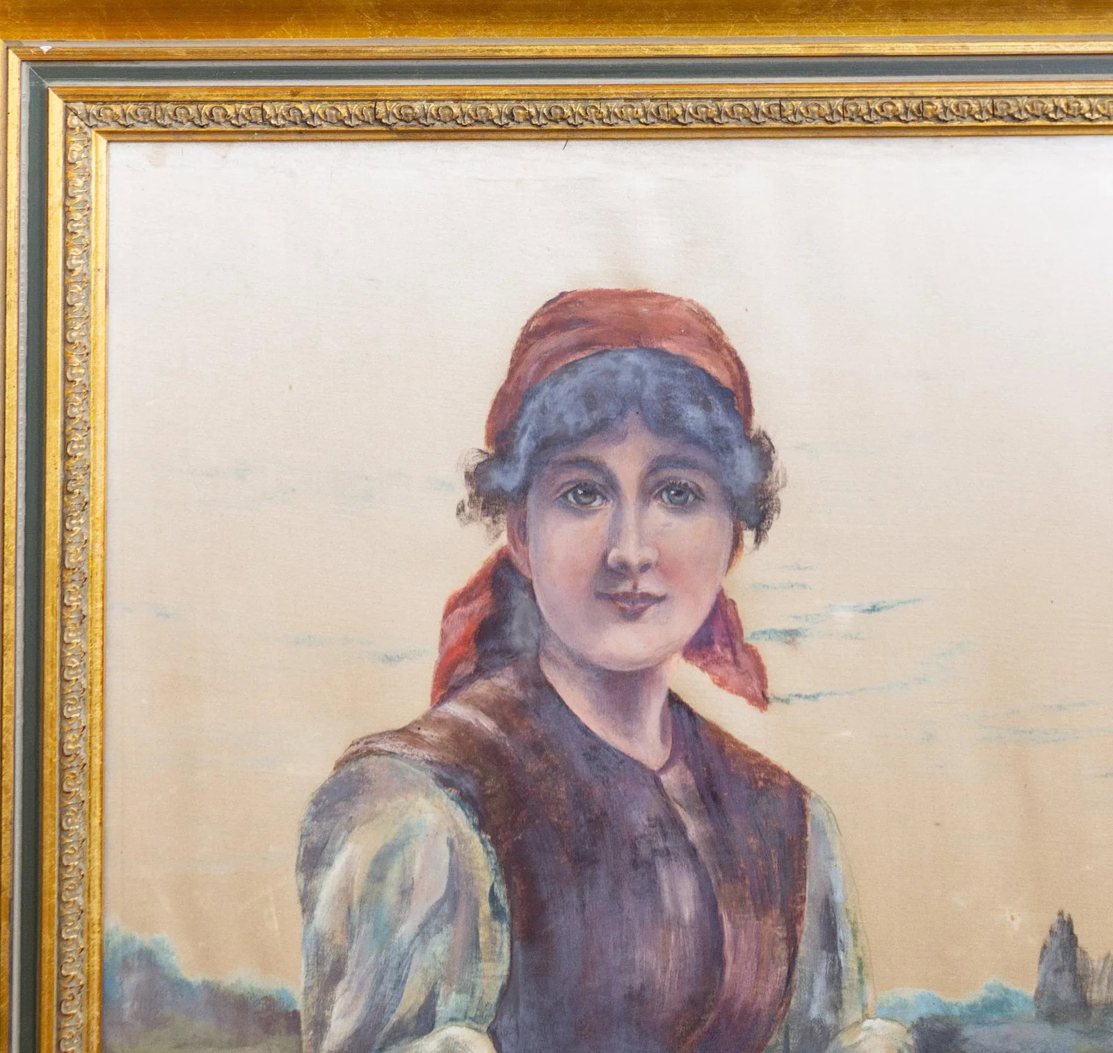 Eduard Von Grutzner Figurative Master Study Peasant Girl Genre Painting - 4