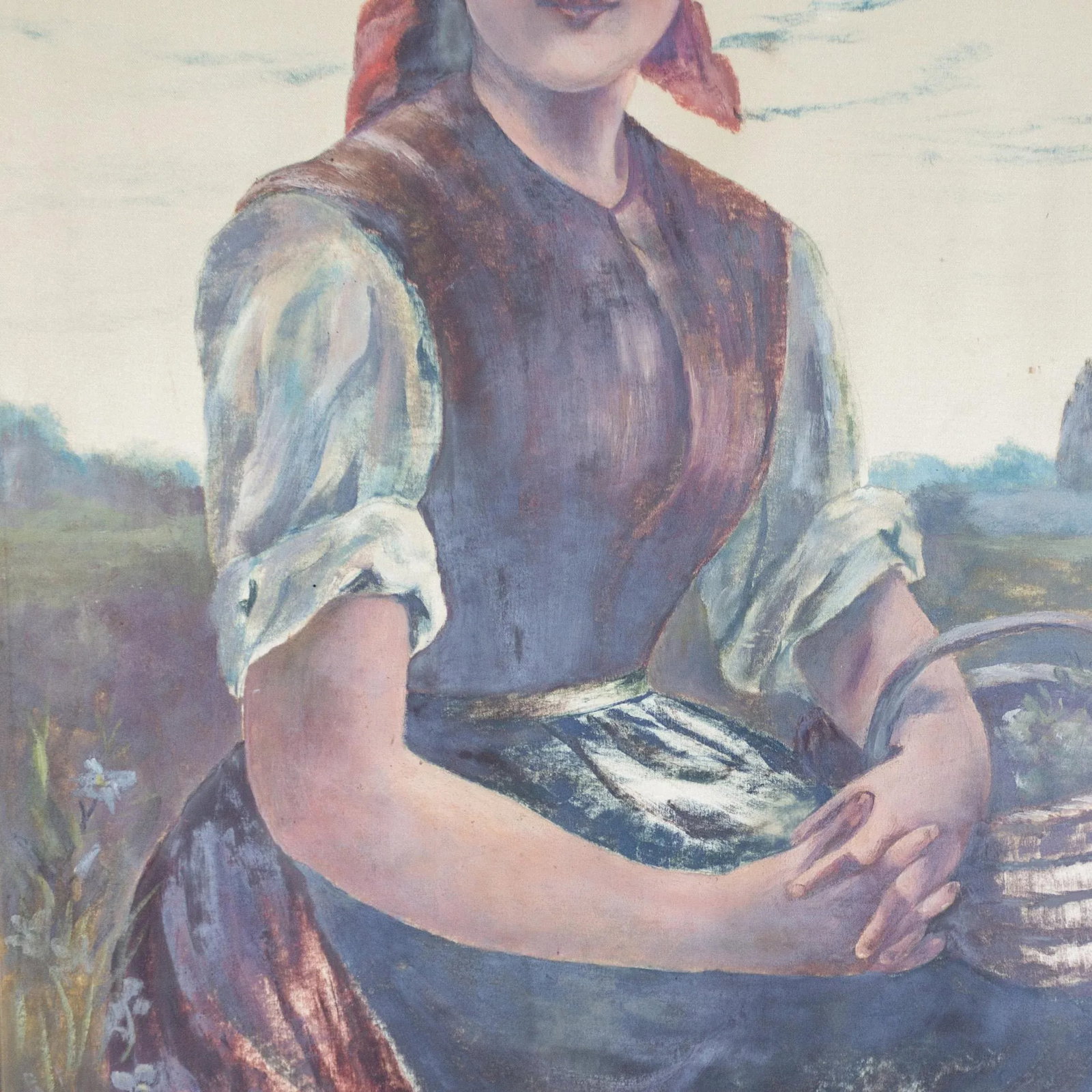 Eduard Von Grutzner Figurative Master Study Peasant Girl Genre Painting - 5