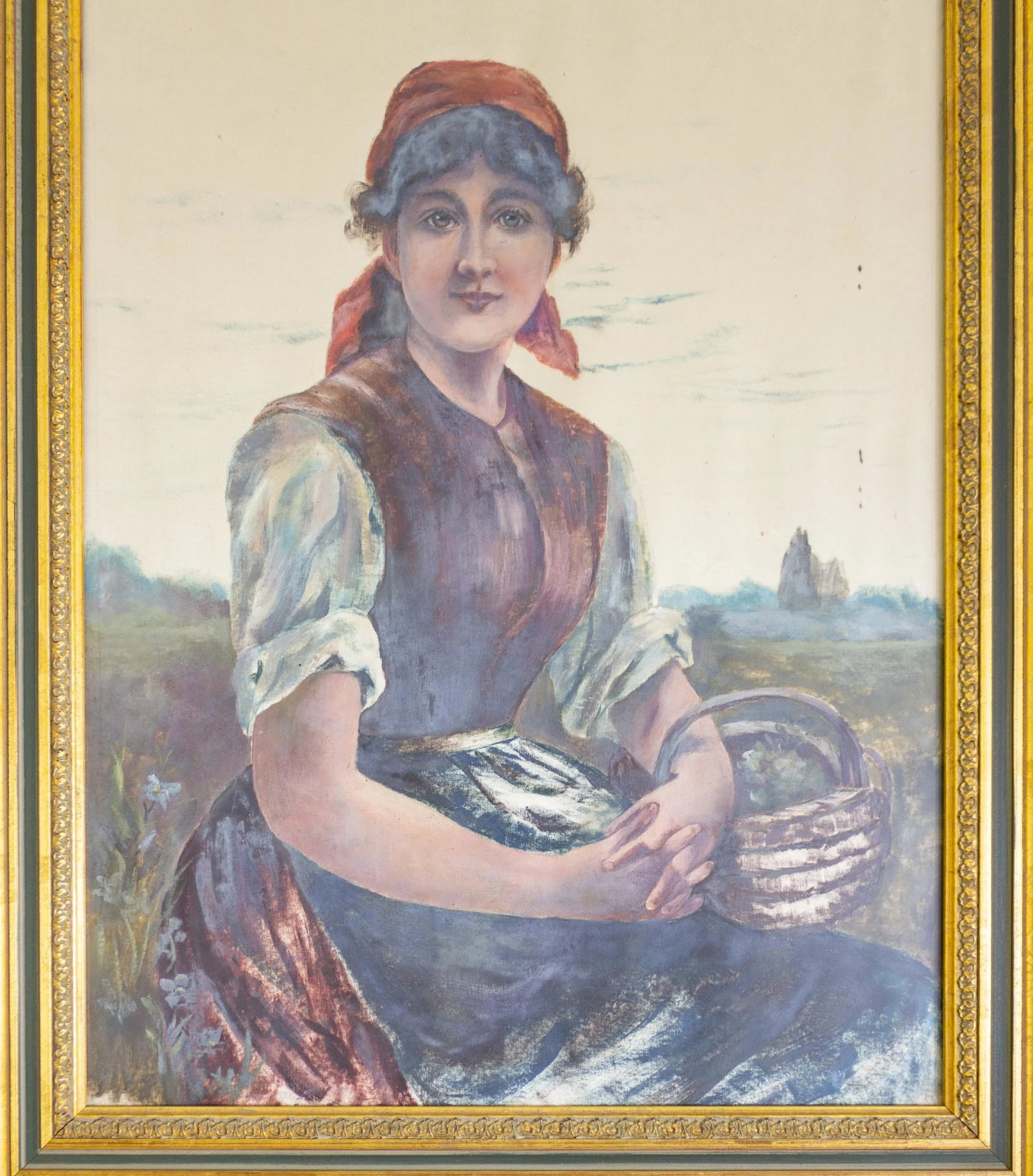 Eduard Von Grutzner Figurative Master Study Peasant Girl Genre Painting - 8
