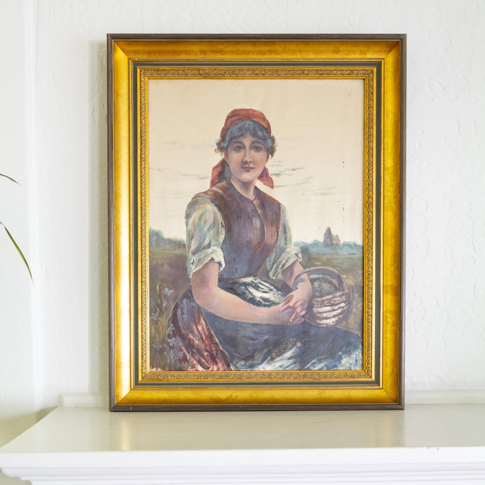 Eduard Von Grutzner Figurative Master Study Peasant Girl Genre Painting - 9