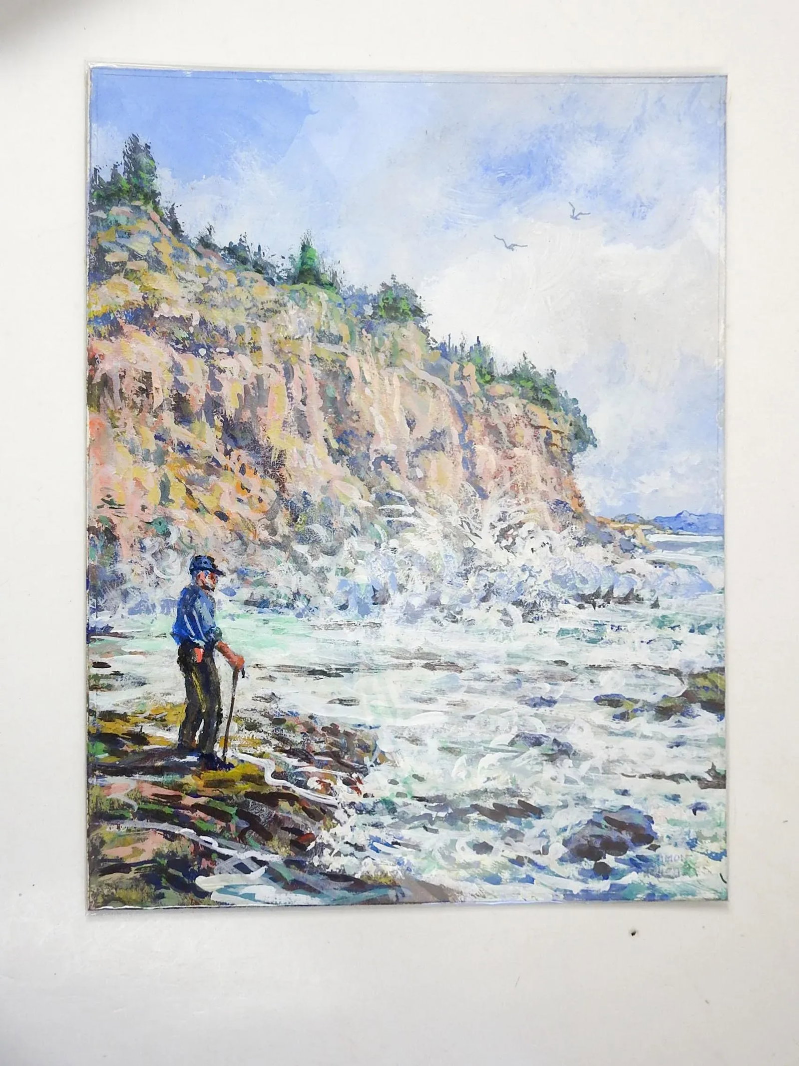 Coastal Cliffs Landscape Painting by Simon Michael - 3