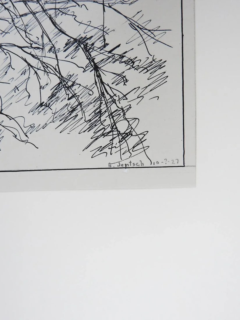 1927 Tree and Cathedral Drawing - 2
