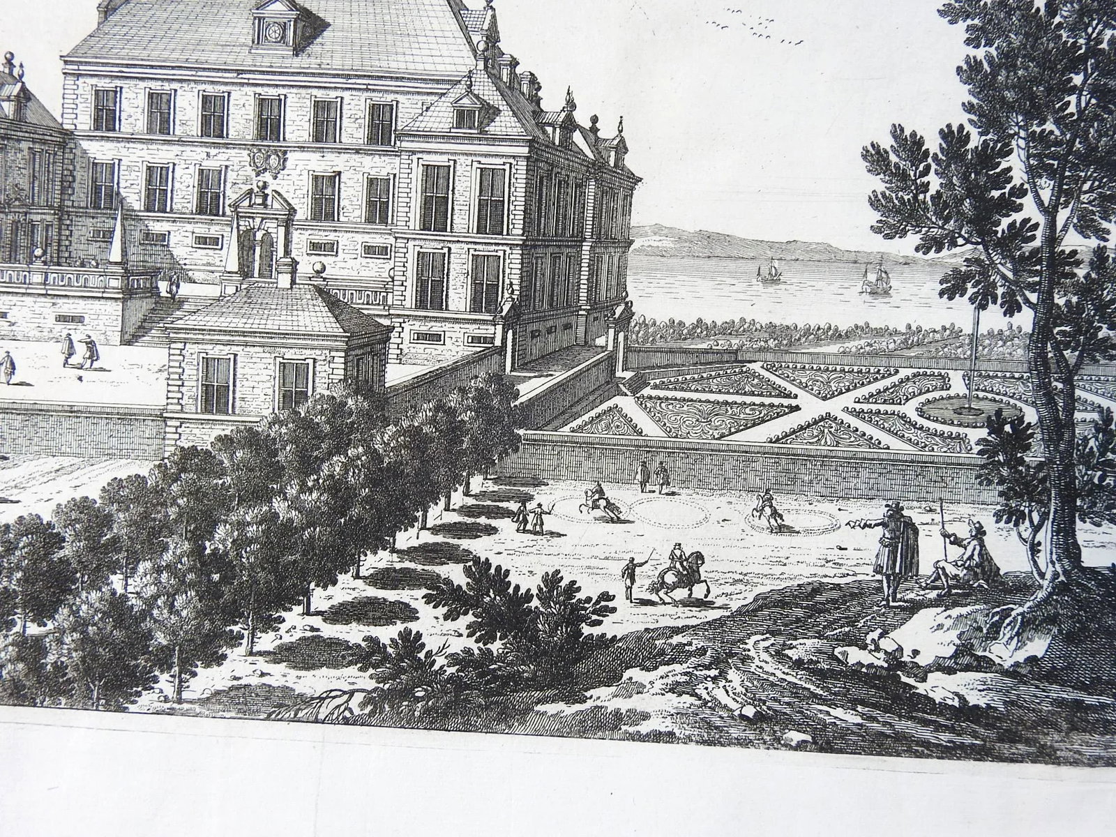 1690s Architectural Engraving of the Hasselbyholm Swedish Manor - 3