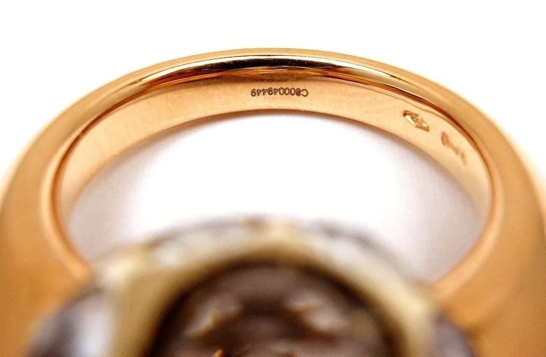 POMELLATO HAREM 18K YELLOW GOLD ROCK CRYSTAL RING sz 5 - 5