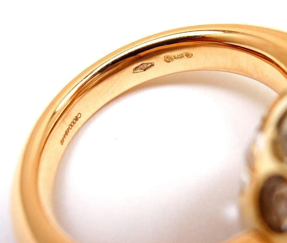 POMELLATO HAREM 18K YELLOW GOLD ROCK CRYSTAL RING sz 5 - 6