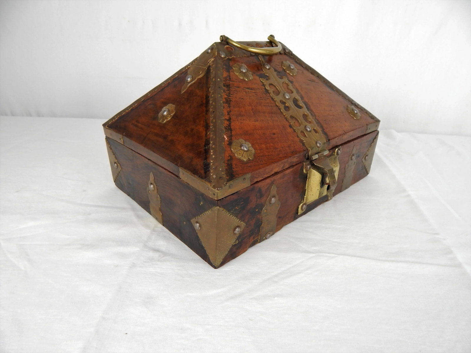 Antique Kerala Indian Jewelry Box - 6