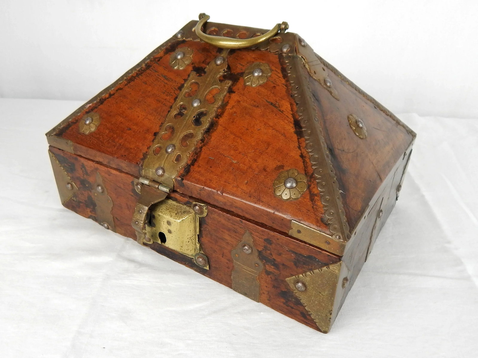 Antique Kerala Indian Jewelry Box - 9