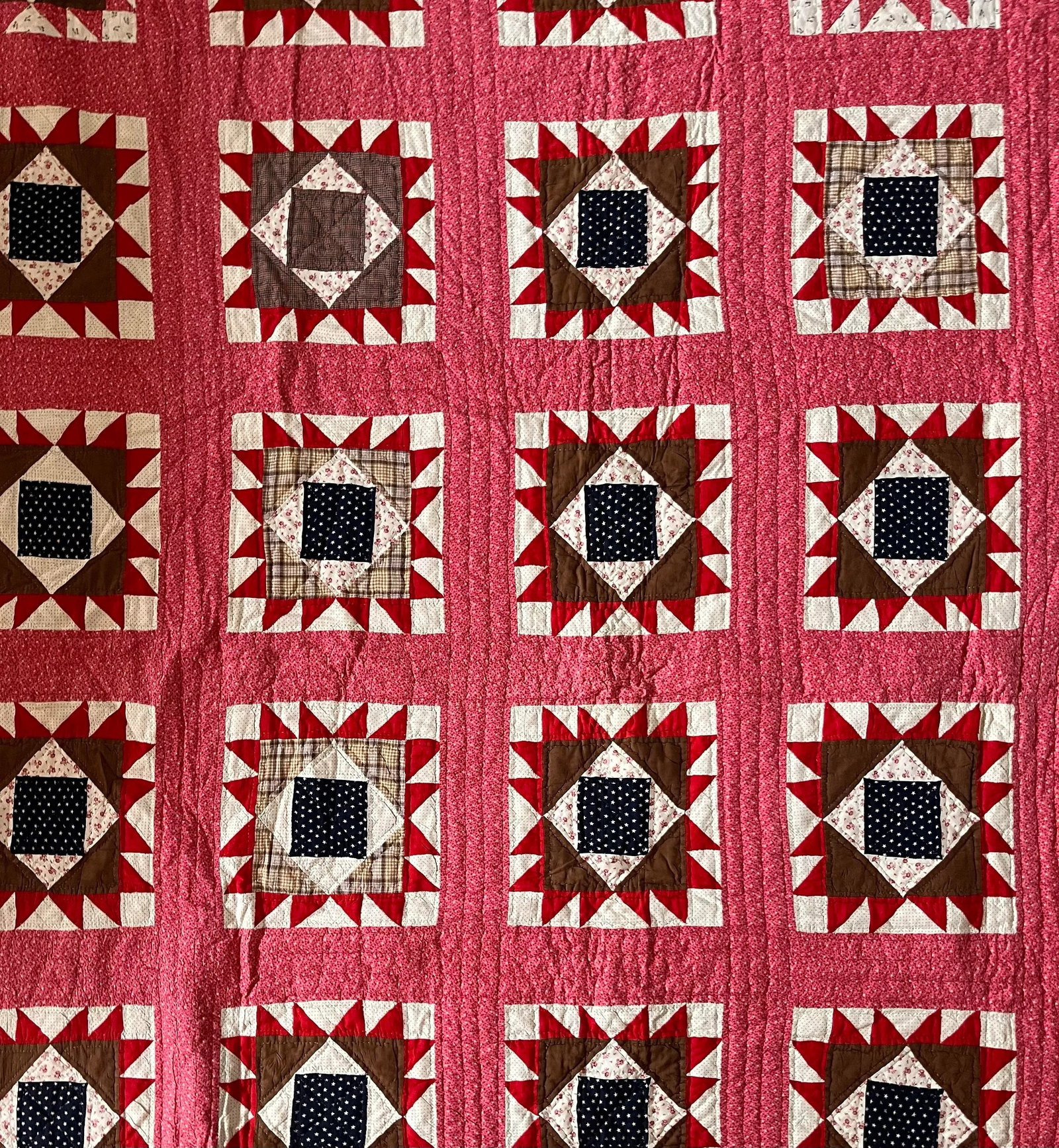 Antique Hand Stitched Quilt - 3