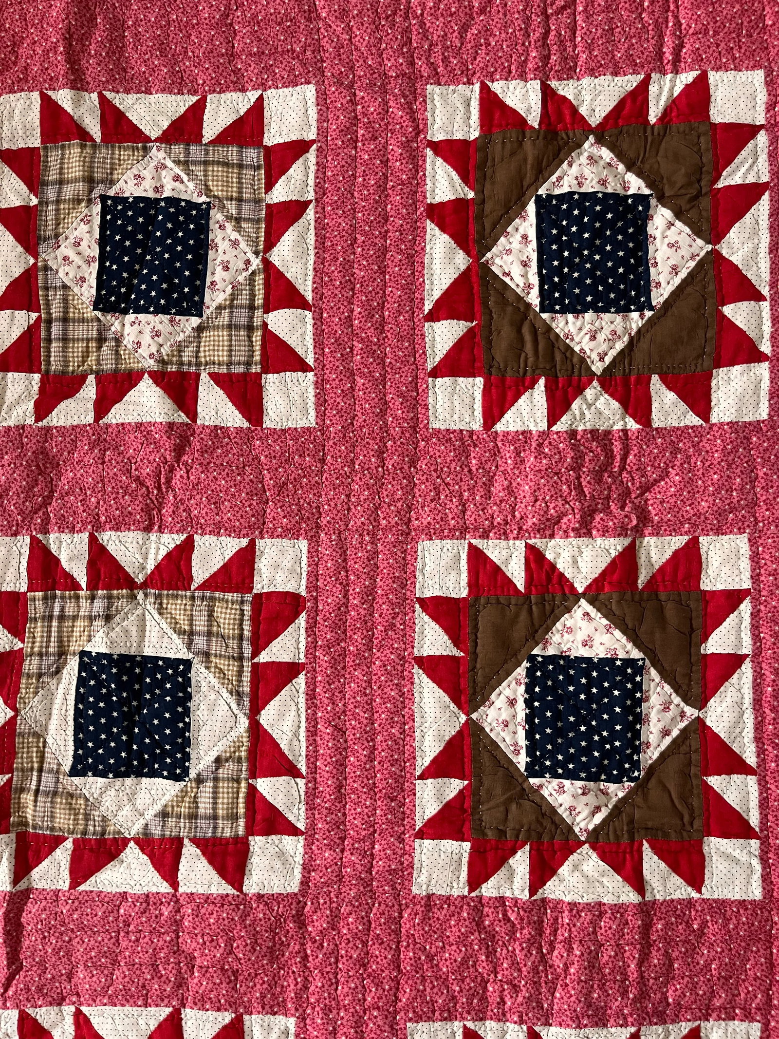 Antique Hand Stitched Quilt - 6