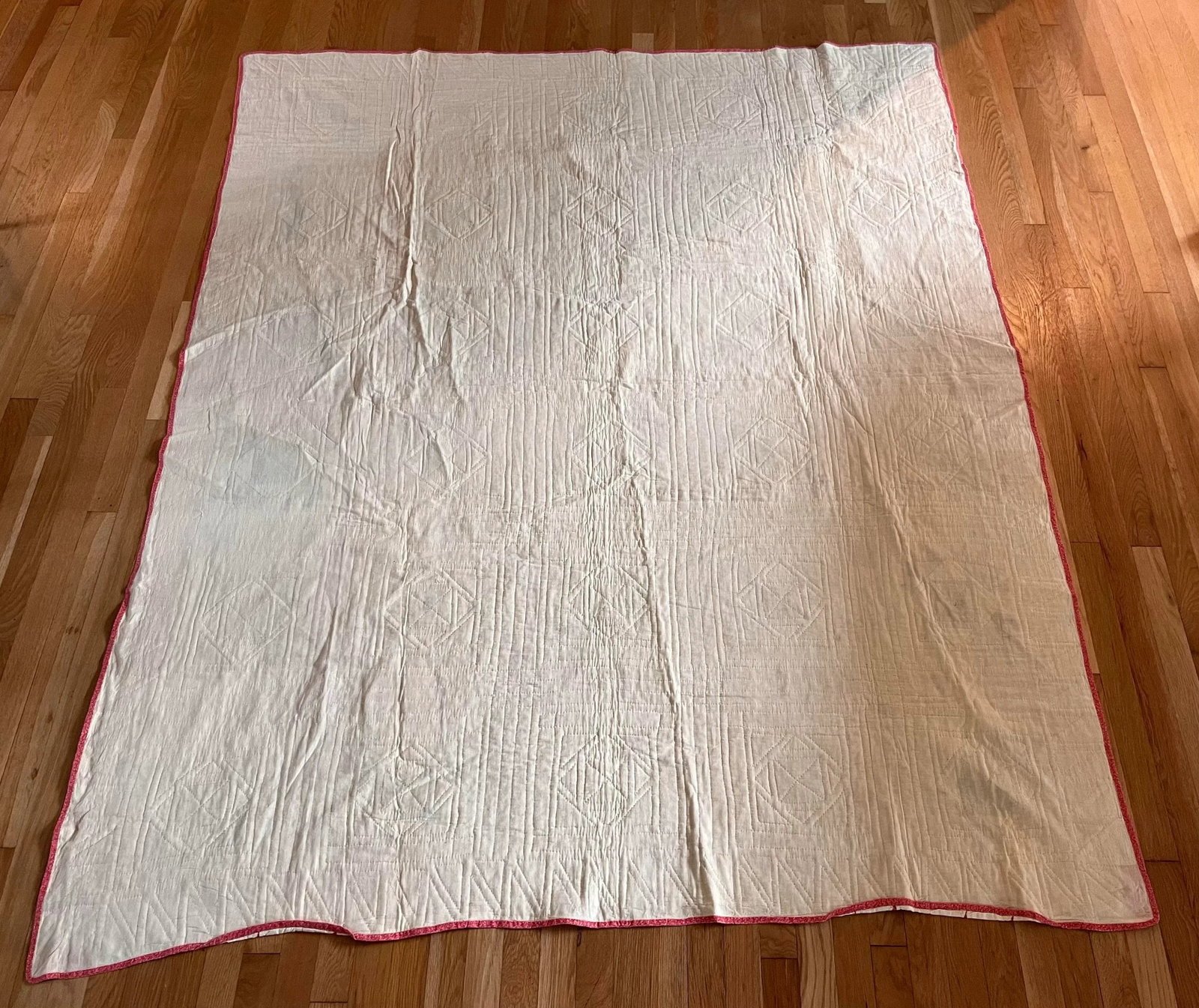 Antique Hand Stitched Quilt - 9