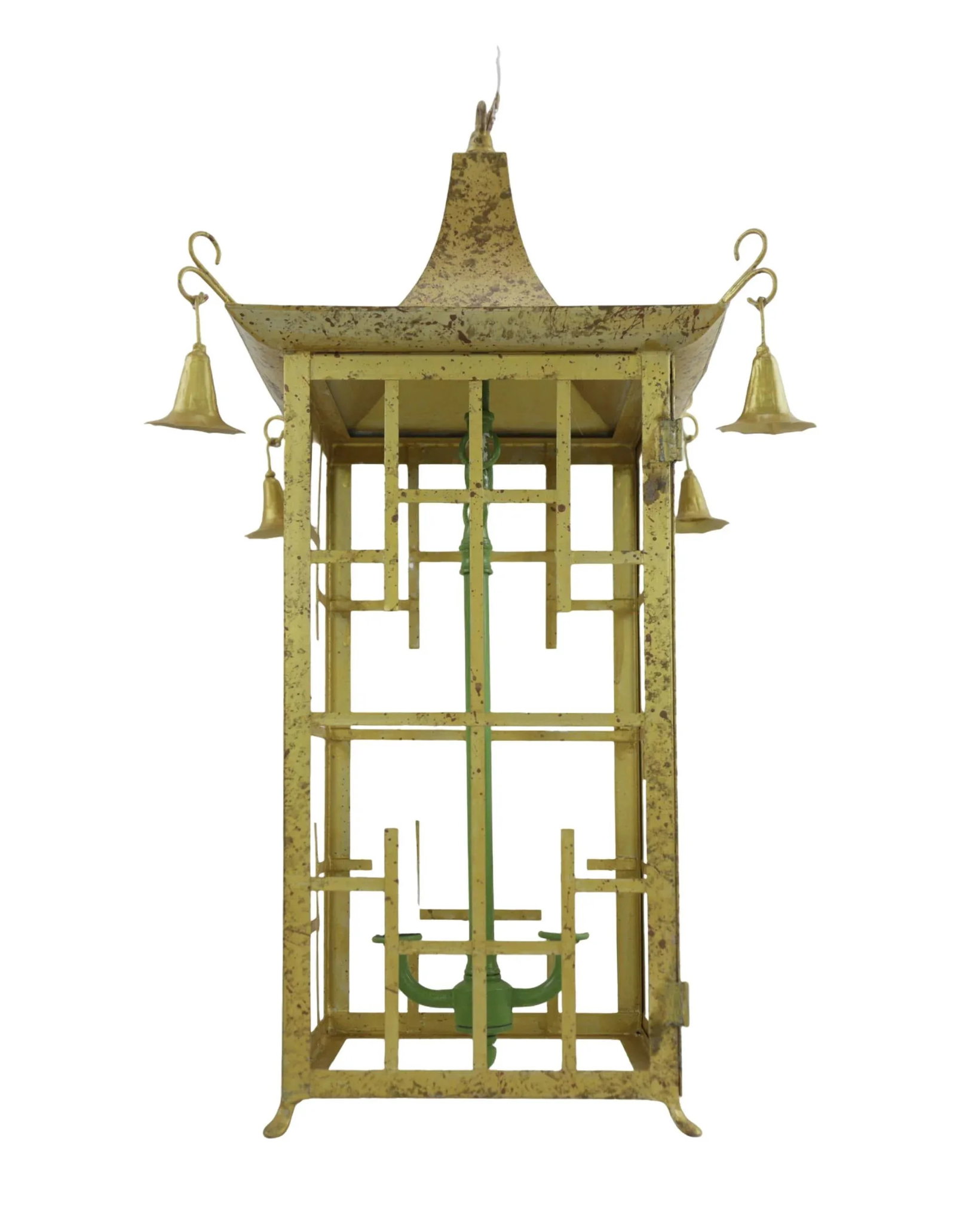 English Regency-Style Gilded Tower Double Light Chandelier - 2