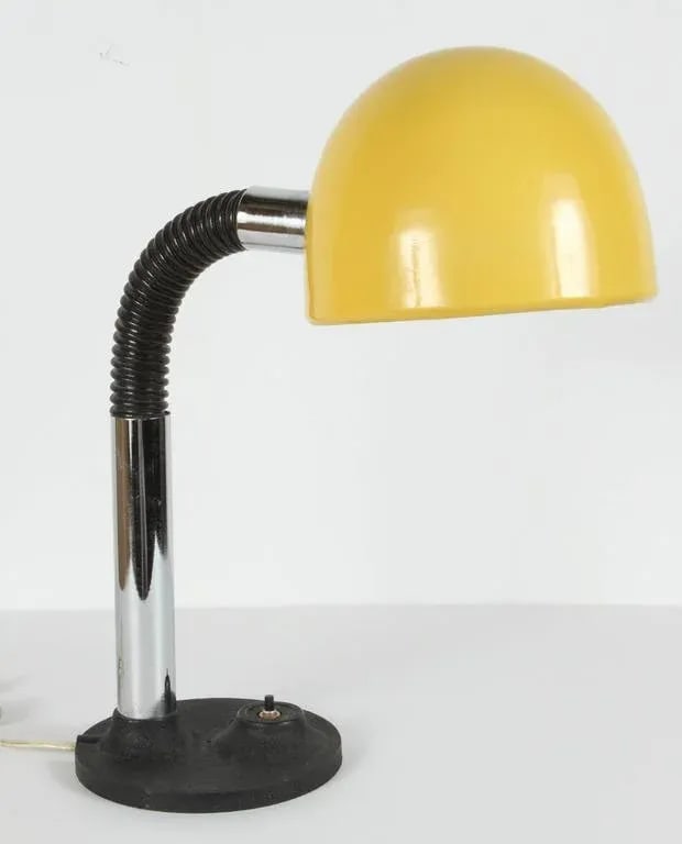 Modernist Enameled Yellow Desk Lamp - 8