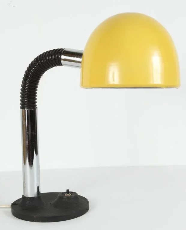 Modernist Enameled Yellow Desk Lamp - 9