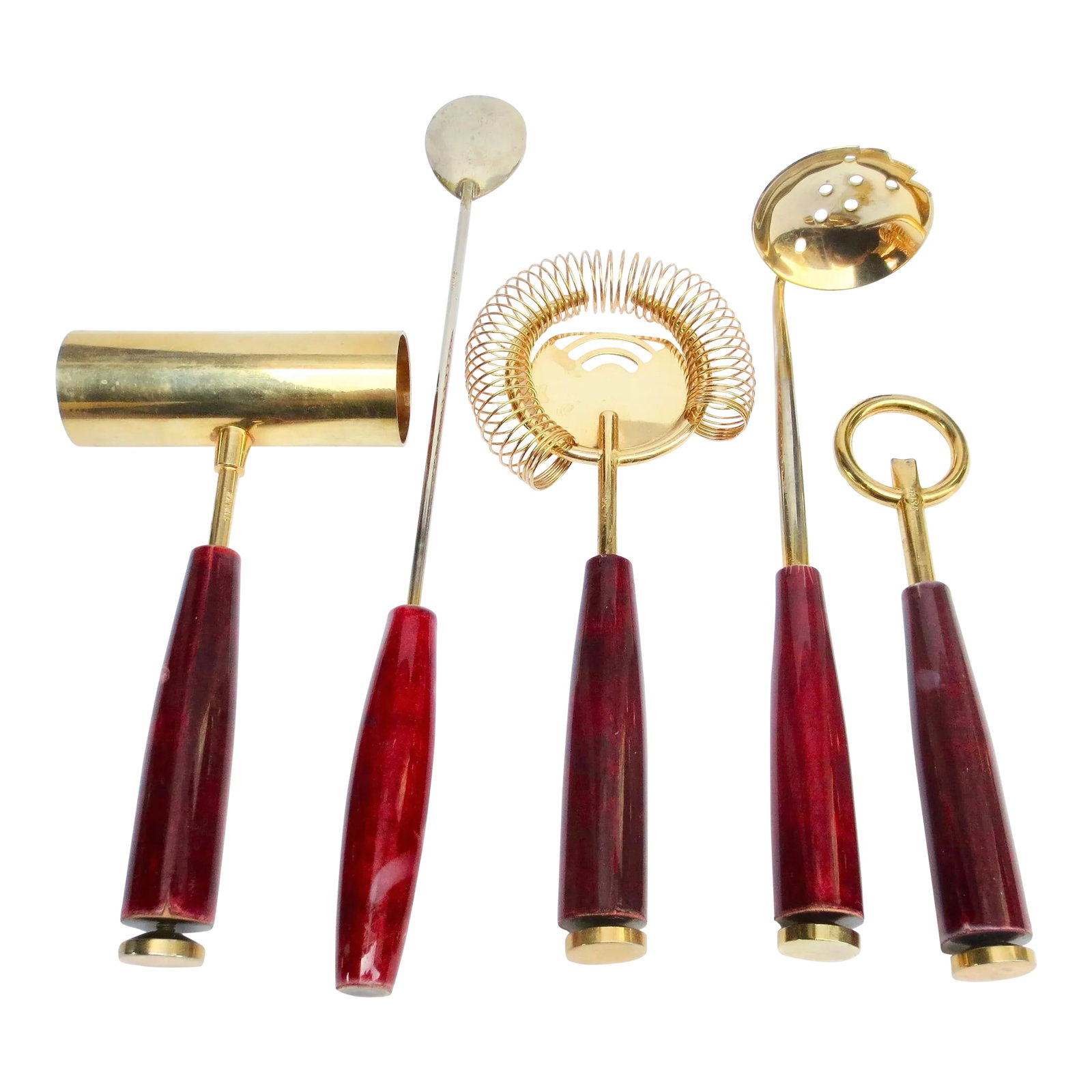 Aldo Tura Bar Tools Vintage 60s -Set of 5 (1 of 4)