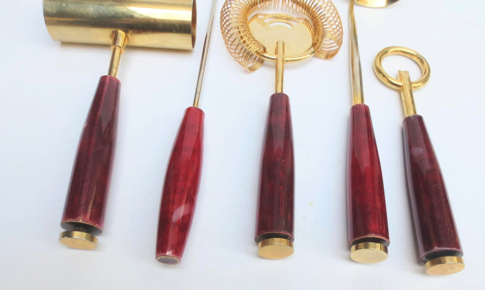 Aldo Tura Bar Tools Vintage 60s -Set of 5 - 2