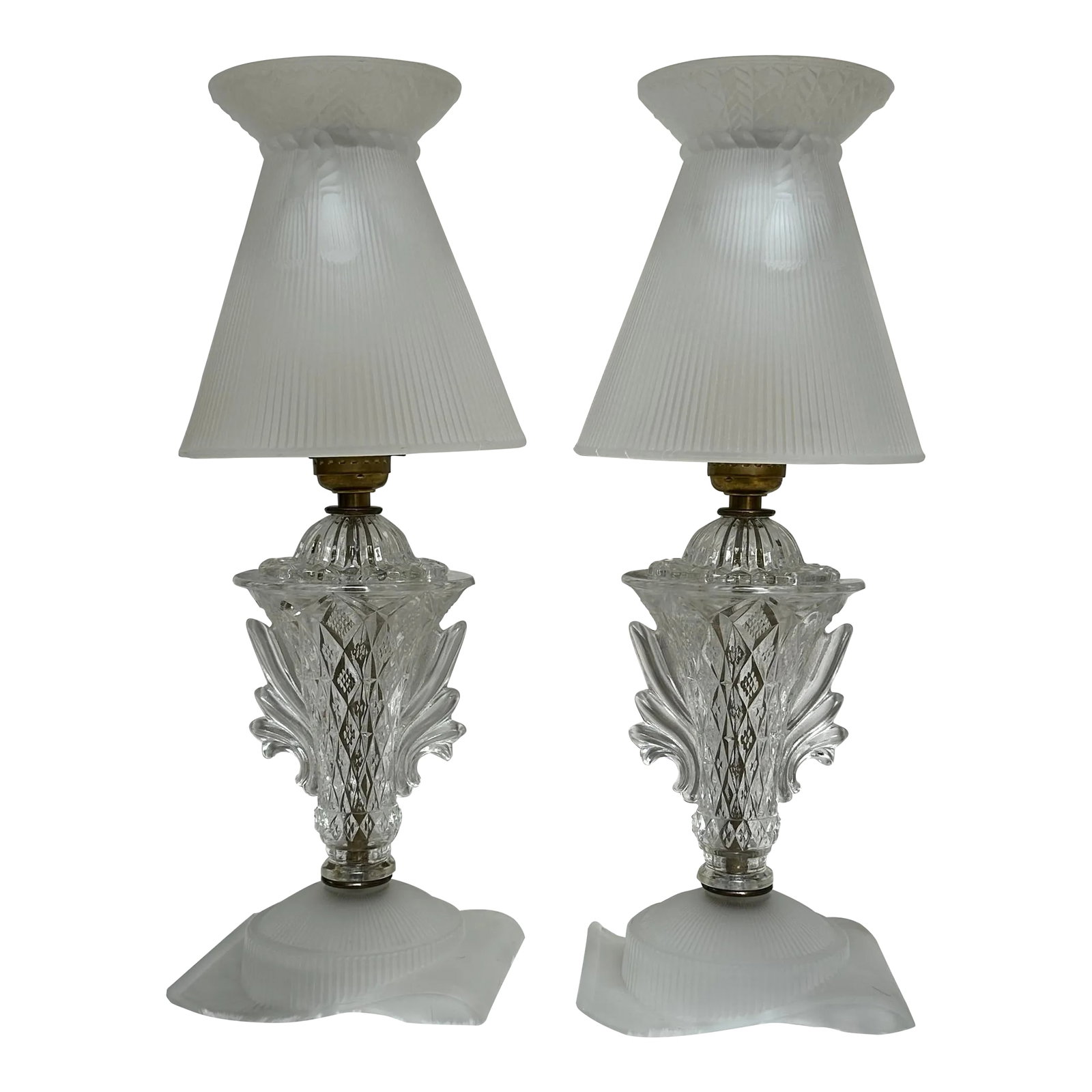 Art Deco Glass Boudoir Lamps - A Pair (1 of 12)