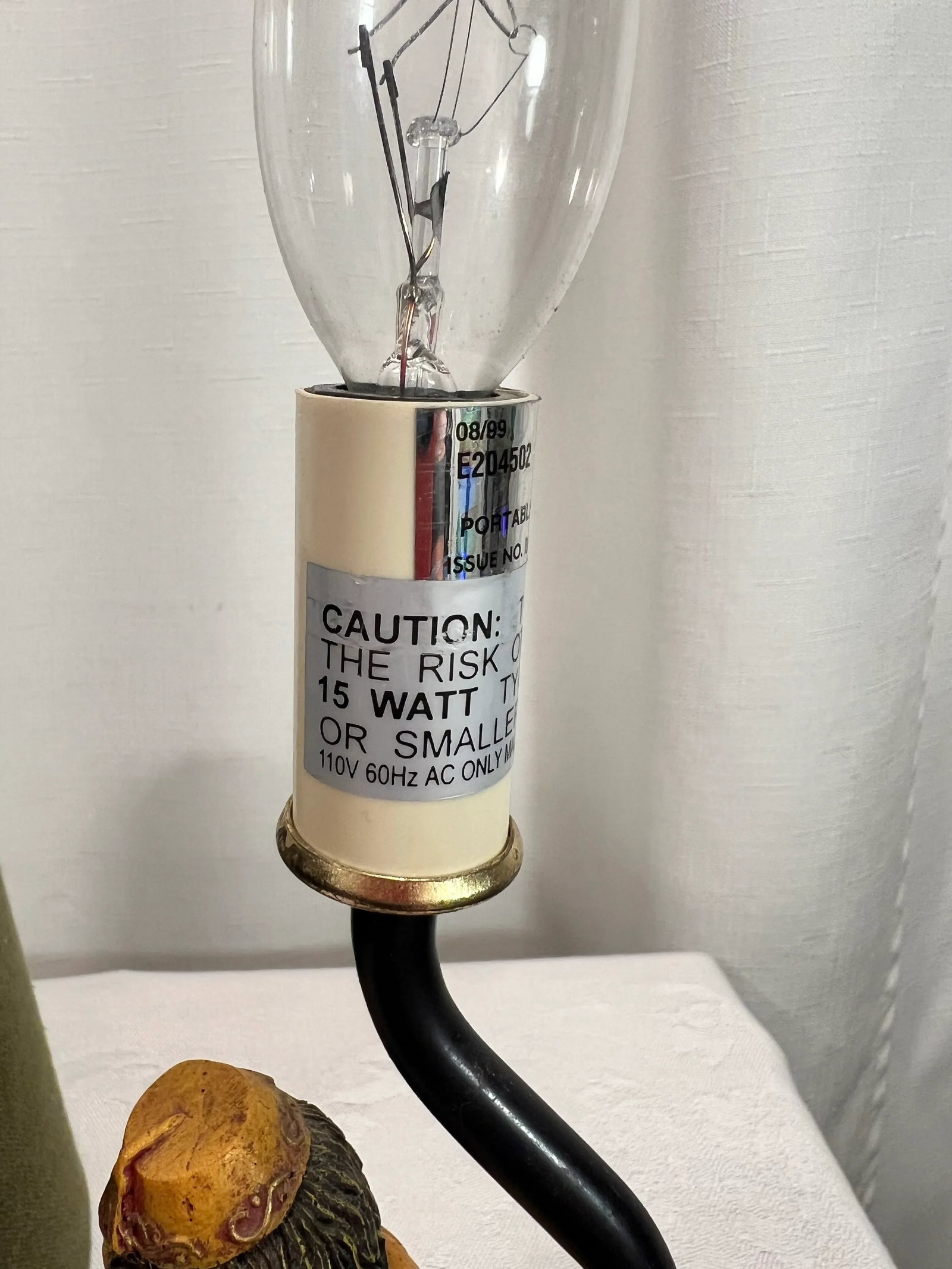 Vintage Bell Hop Monkey Accent Lamp With Green Shade - 8