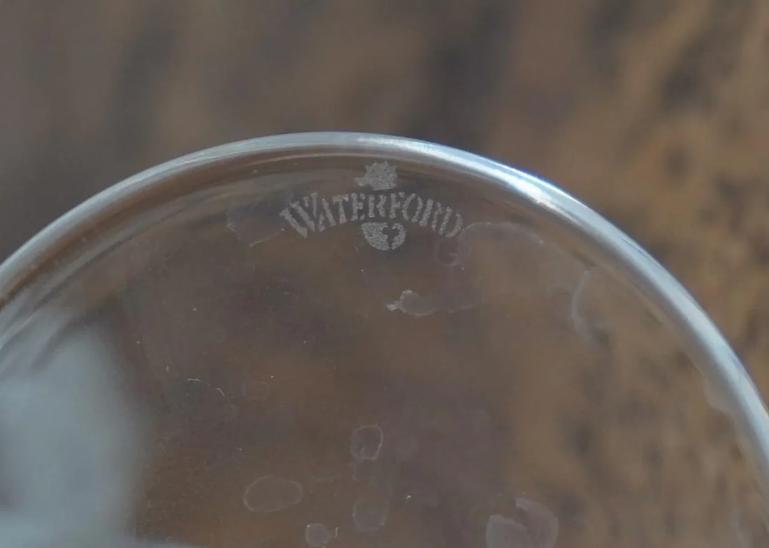 Set of 8 Waterford Crystal 6 Inch Cut Crystal Wine Glasses - 10