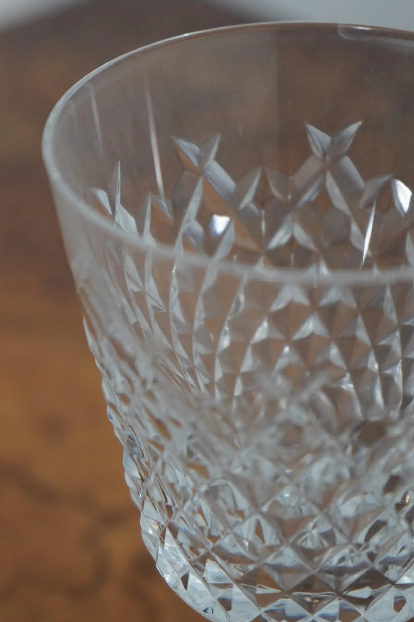 Set of 8 Waterford Crystal 6 Inch Cut Crystal Wine Glasses - 4