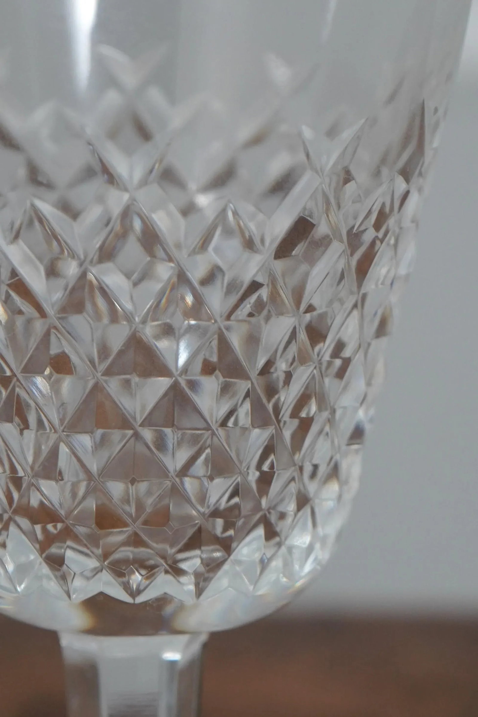 Set of 8 Waterford Crystal 6 Inch Cut Crystal Wine Glasses - 6