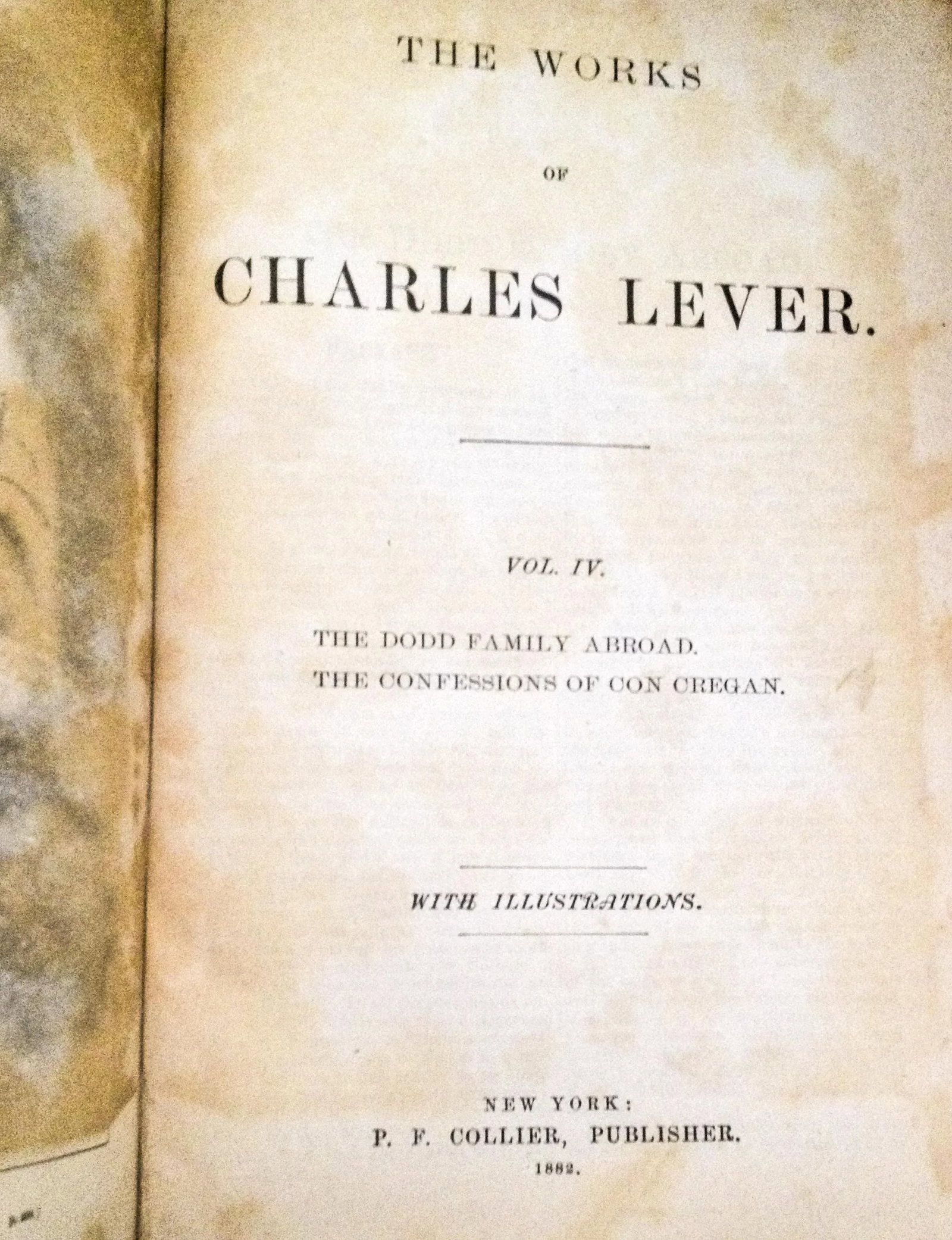 Antiquarian Book Set Lever's Works - Five Volumes - 11