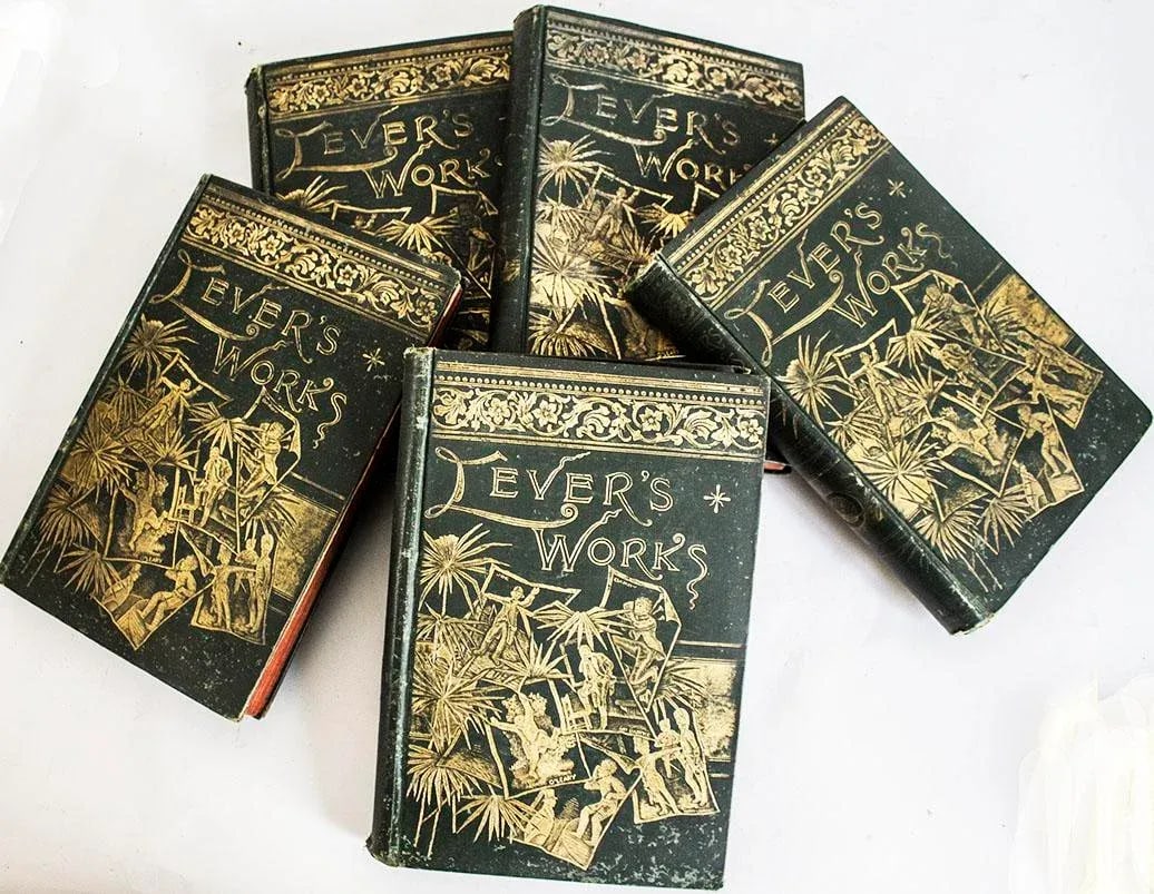 Antiquarian Book Set Lever's Works - Five Volumes - 13