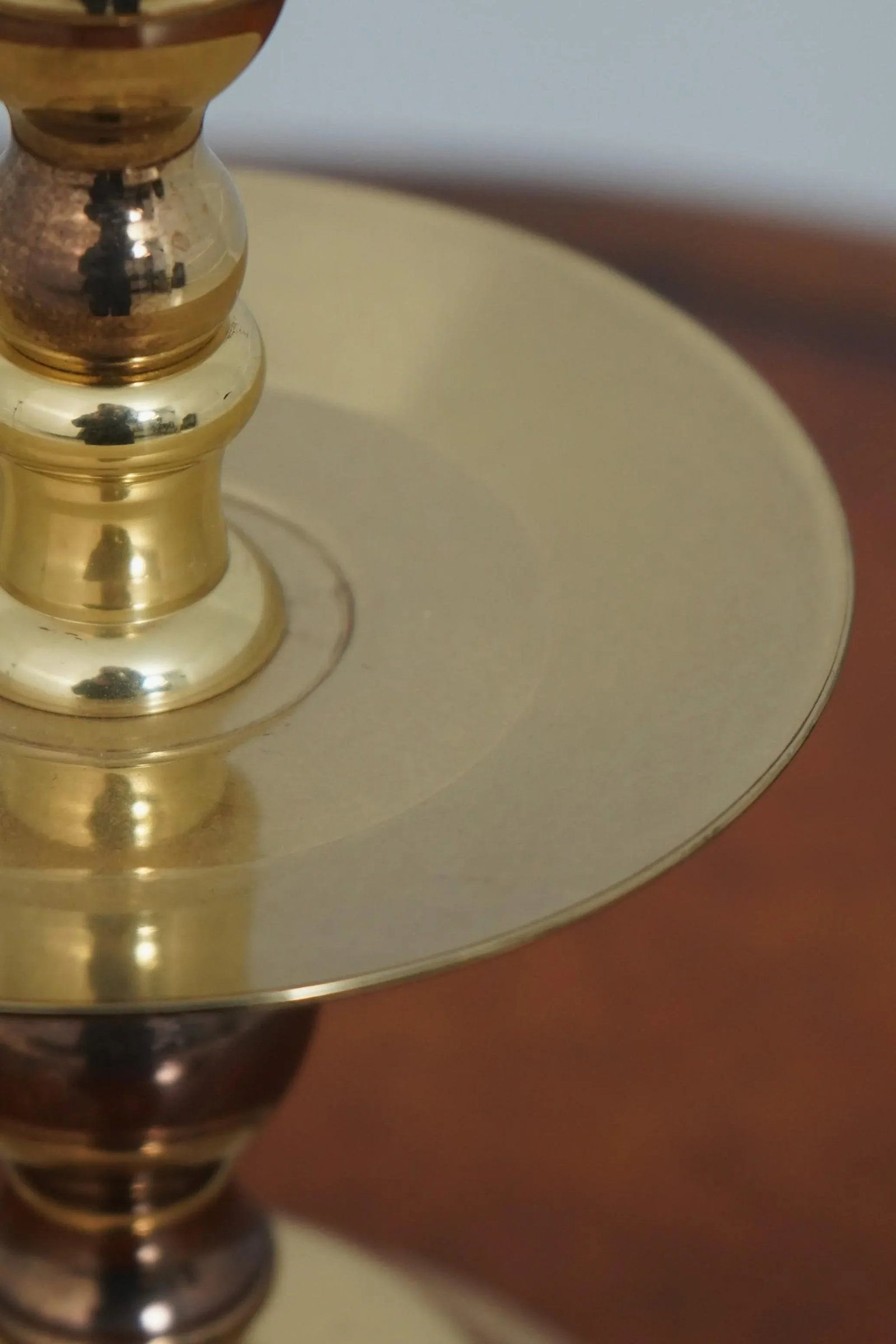 Pair Baldwin Williamsburg Style Solid Brass Candlesticks - 5