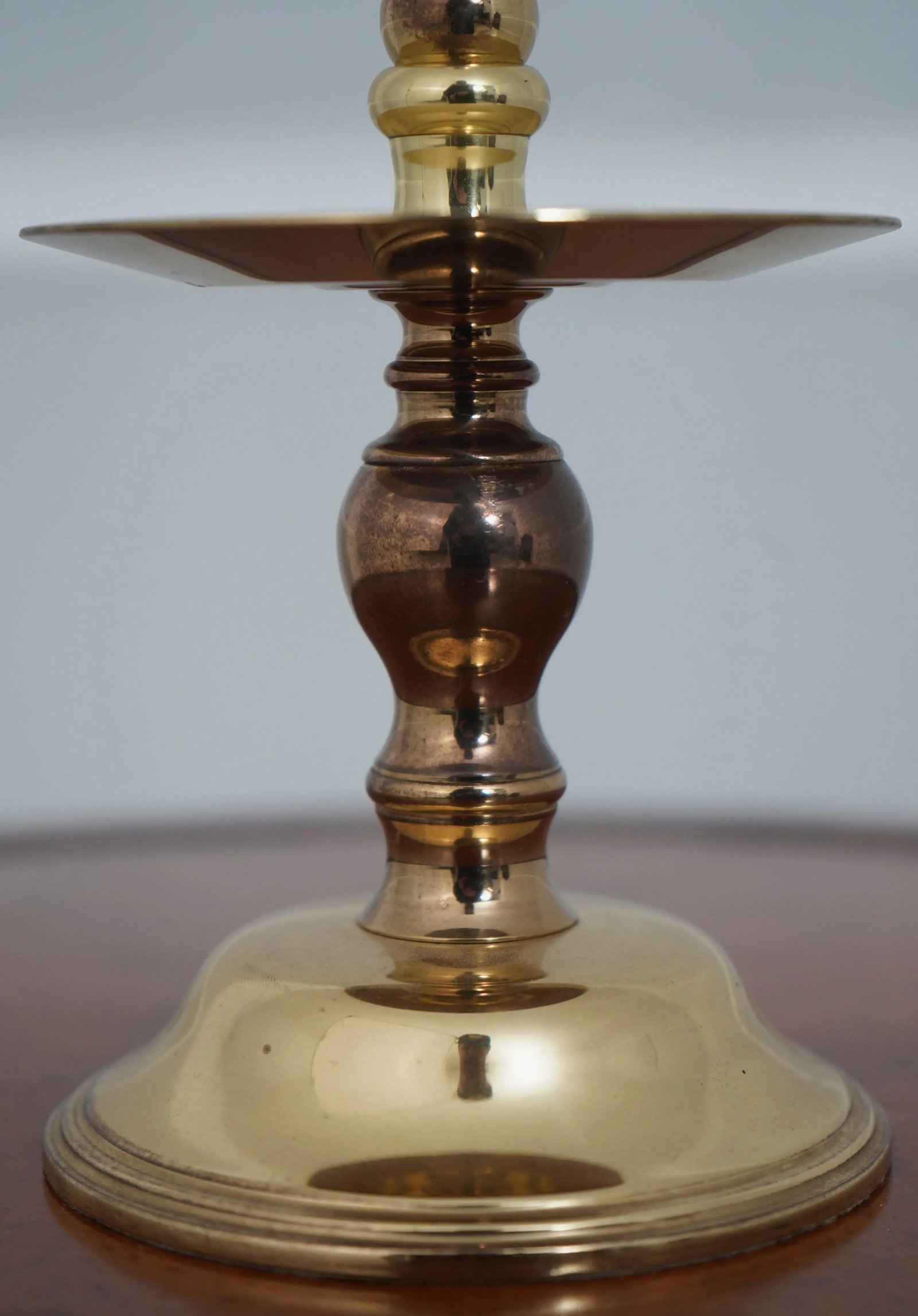 Pair Baldwin Williamsburg Style Solid Brass Candlesticks - 6
