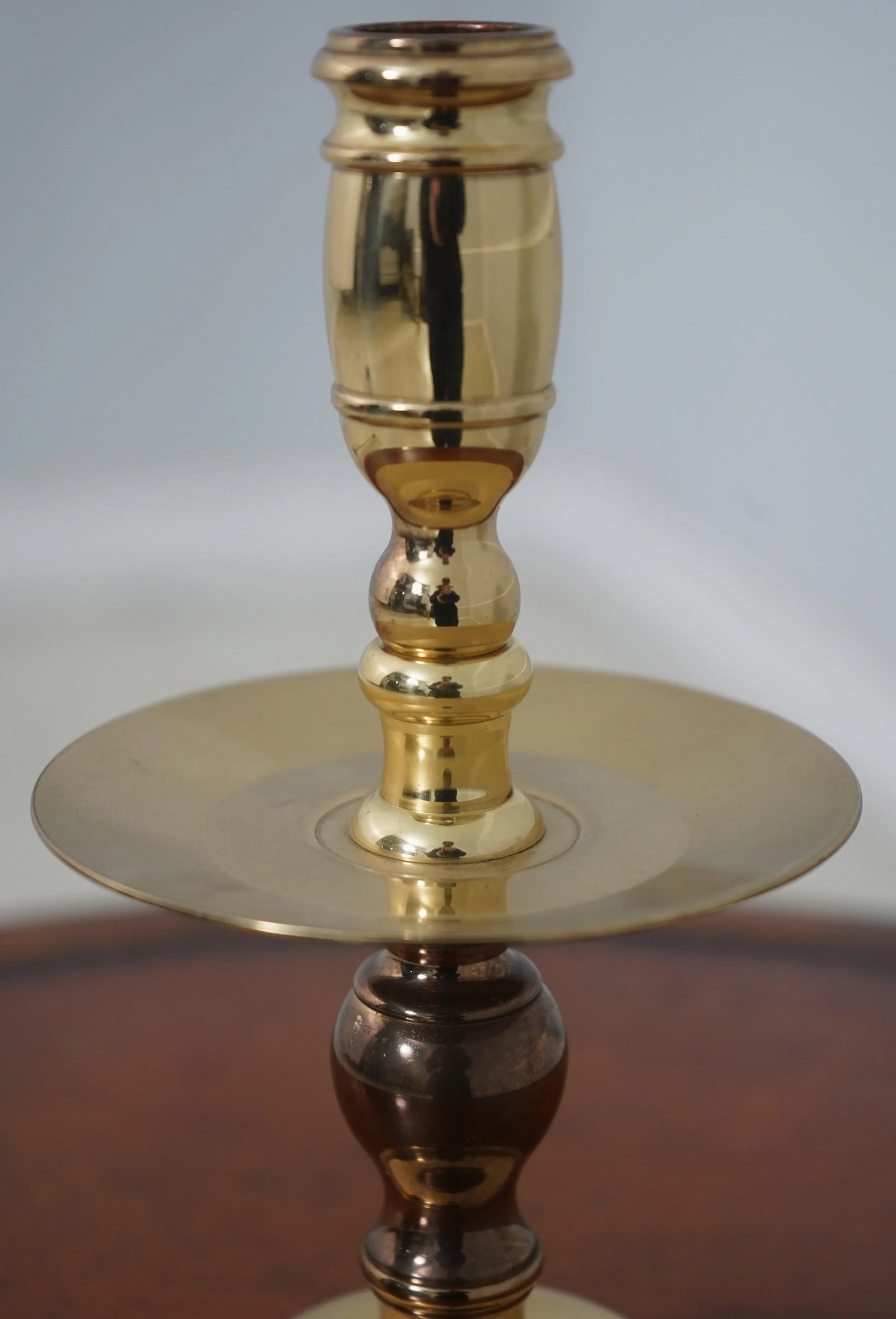 Pair Baldwin Williamsburg Style Solid Brass Candlesticks - 7