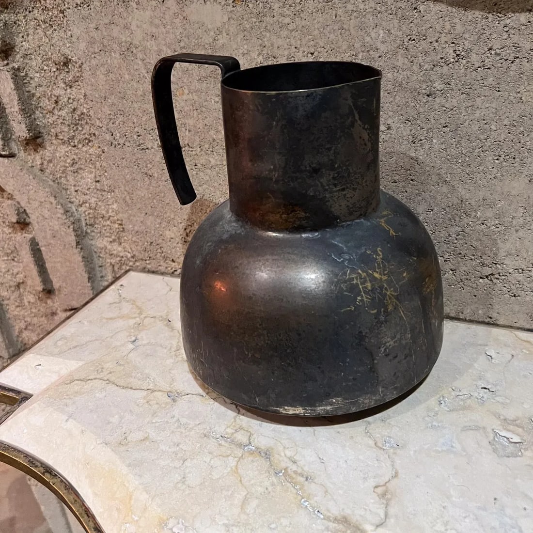 1950s Modernist Silver-Plated Pitcher Taxco Mexico - 5