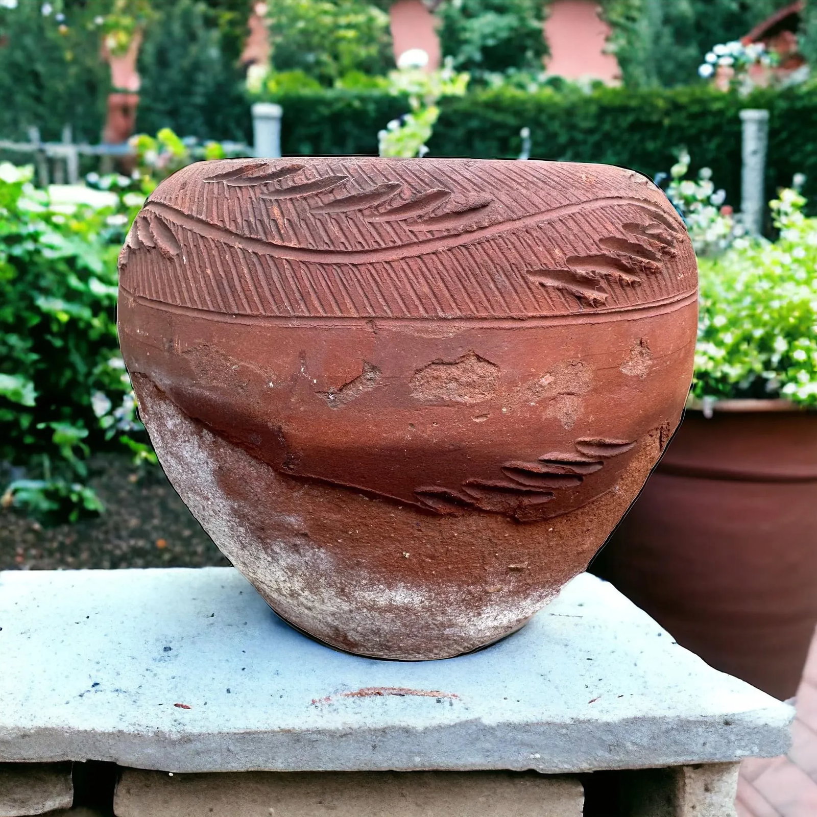 Vintage Terracotta Hand Thrown Planter - 6