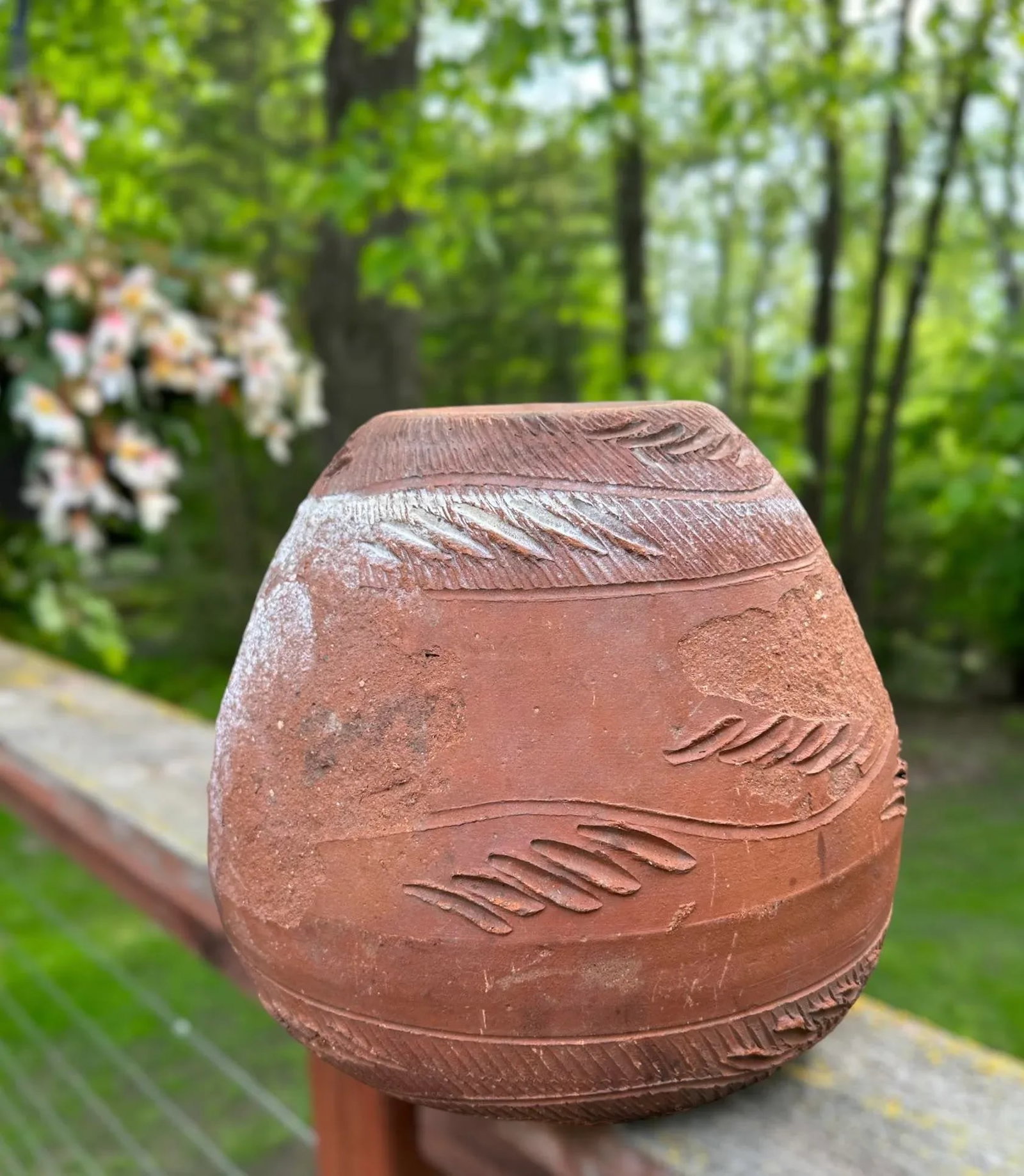 Vintage Terracotta Hand Thrown Planter - 9
