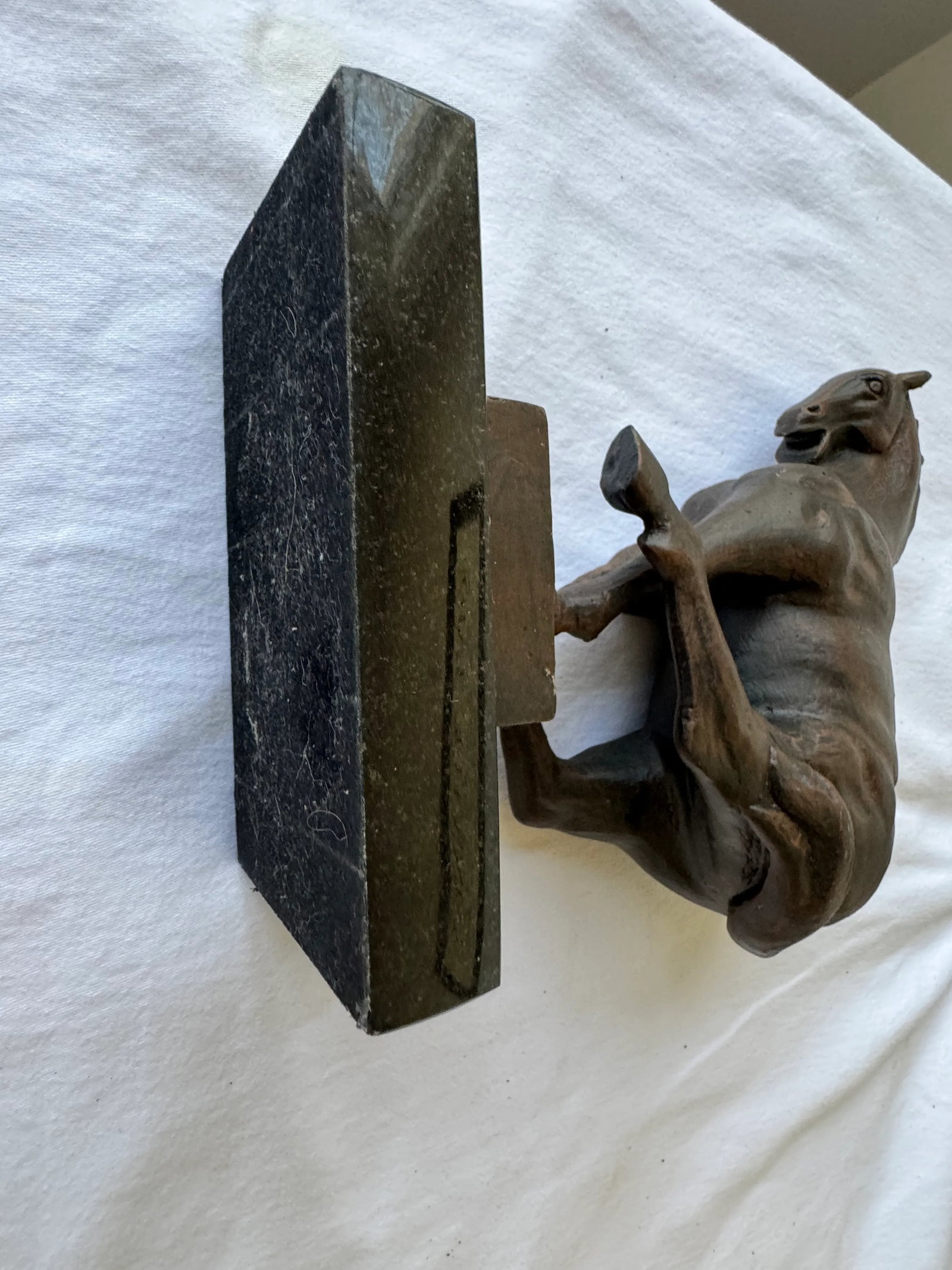 Pair of Global Views Cast Iron Horse Equestrian Bookends - 12