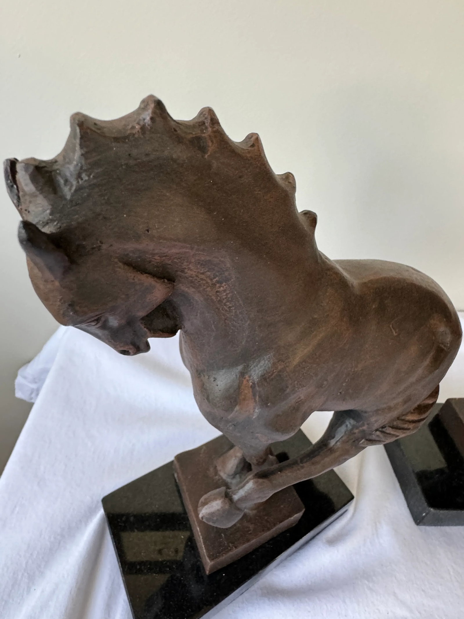 Pair of Global Views Cast Iron Horse Equestrian Bookends - 9