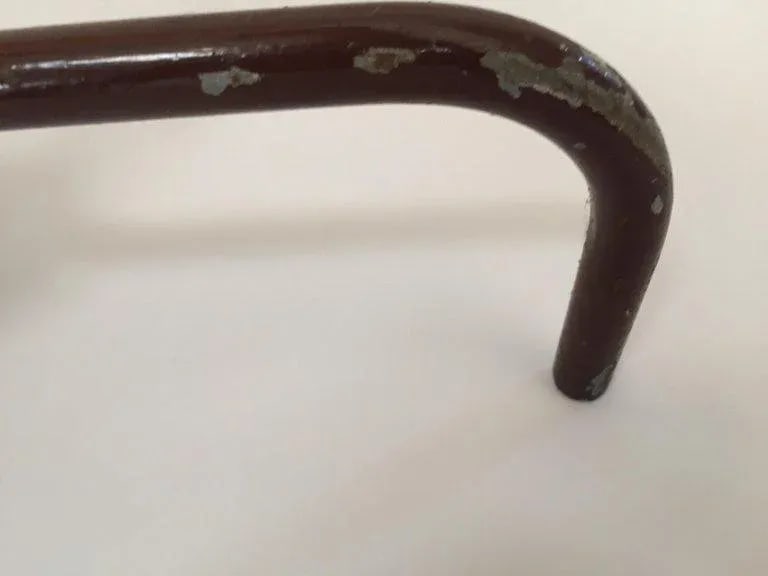 Sculptural Vintage French Tripod Floor Lamp Brown Enamel Shade, 1950s - 7