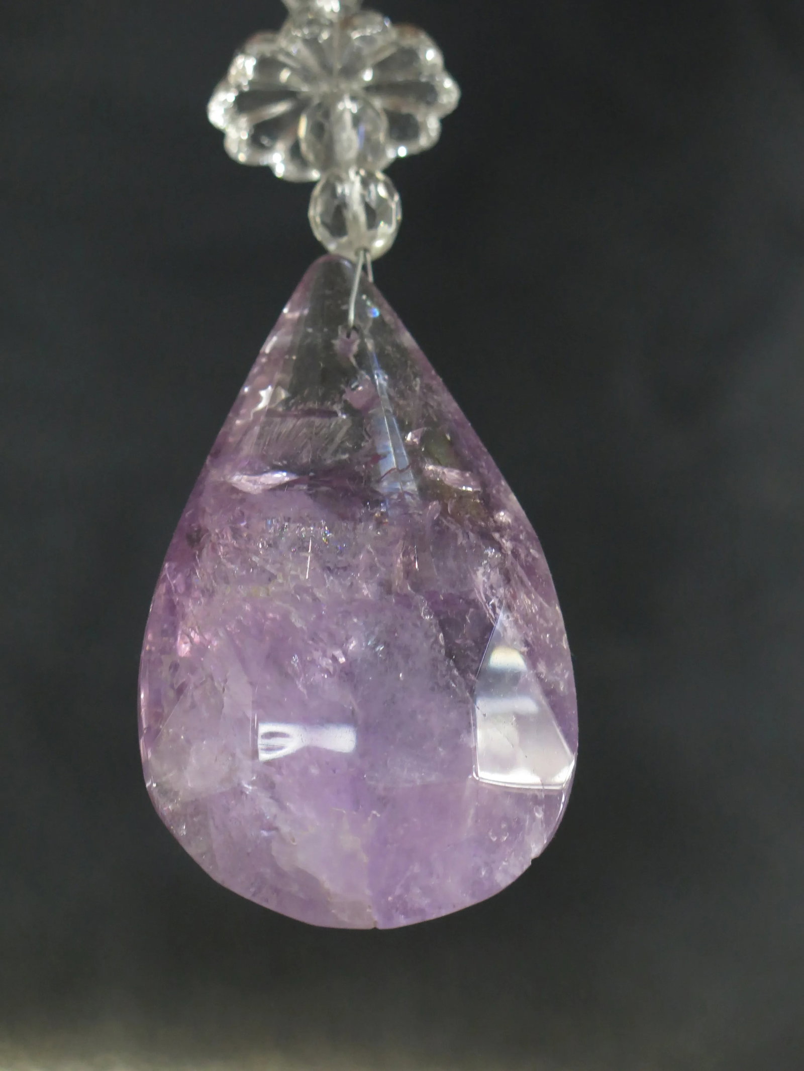 Decorator Amethyst Rock Crystal Chandelier - 3