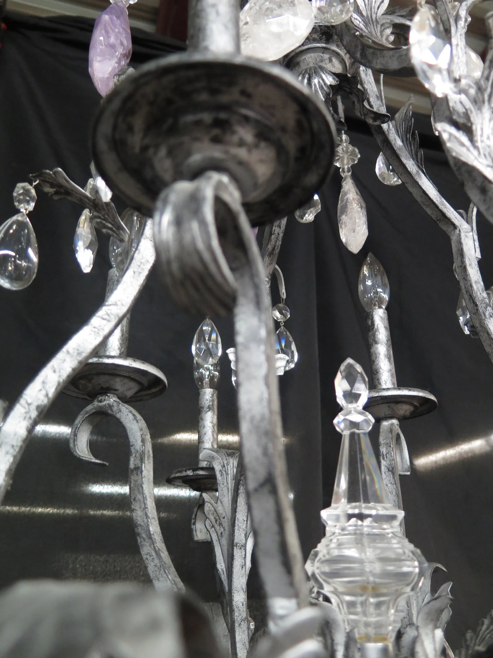 Decorator Amethyst Rock Crystal Chandelier - 4