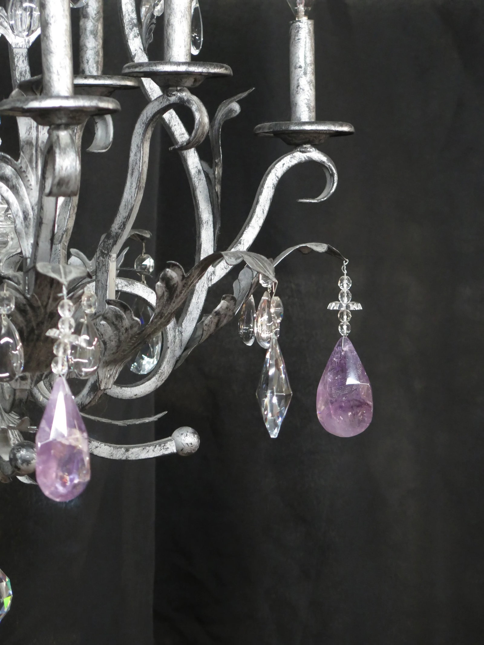 Decorator Amethyst Rock Crystal Chandelier - 6