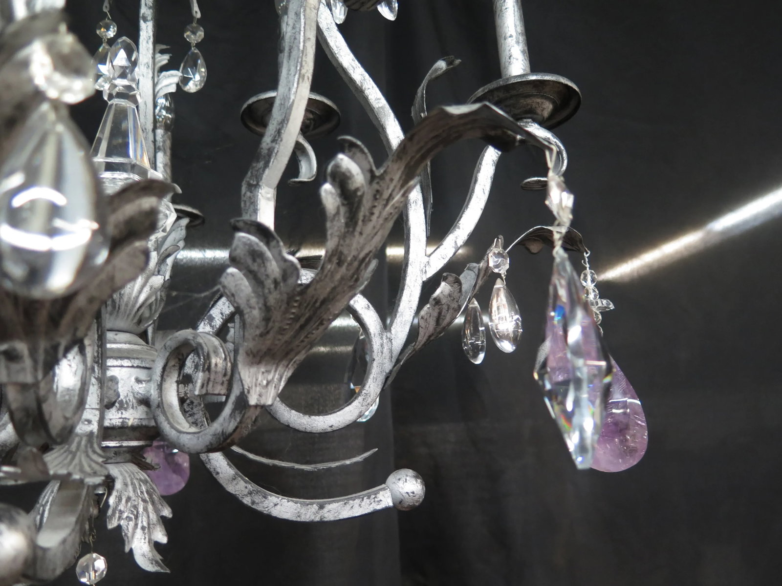 Decorator Amethyst Rock Crystal Chandelier - 8
