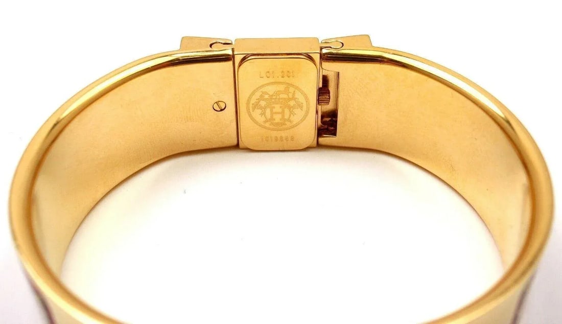 Hermes Loquet Red Horse Equestrian Motif Bangle Bracelet Watch - 4
