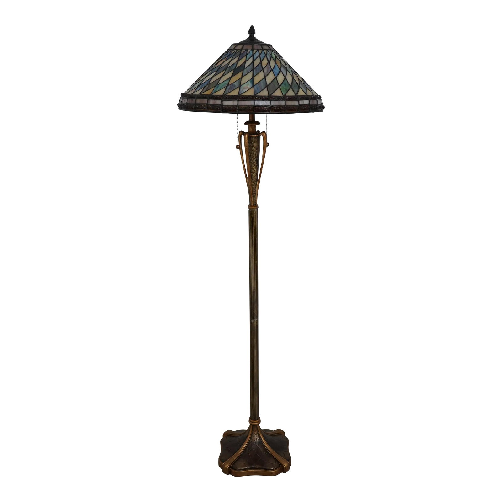 Quality Tiffany Style Art Nouveau Stained Glass Floor Lamp (1 of 12)