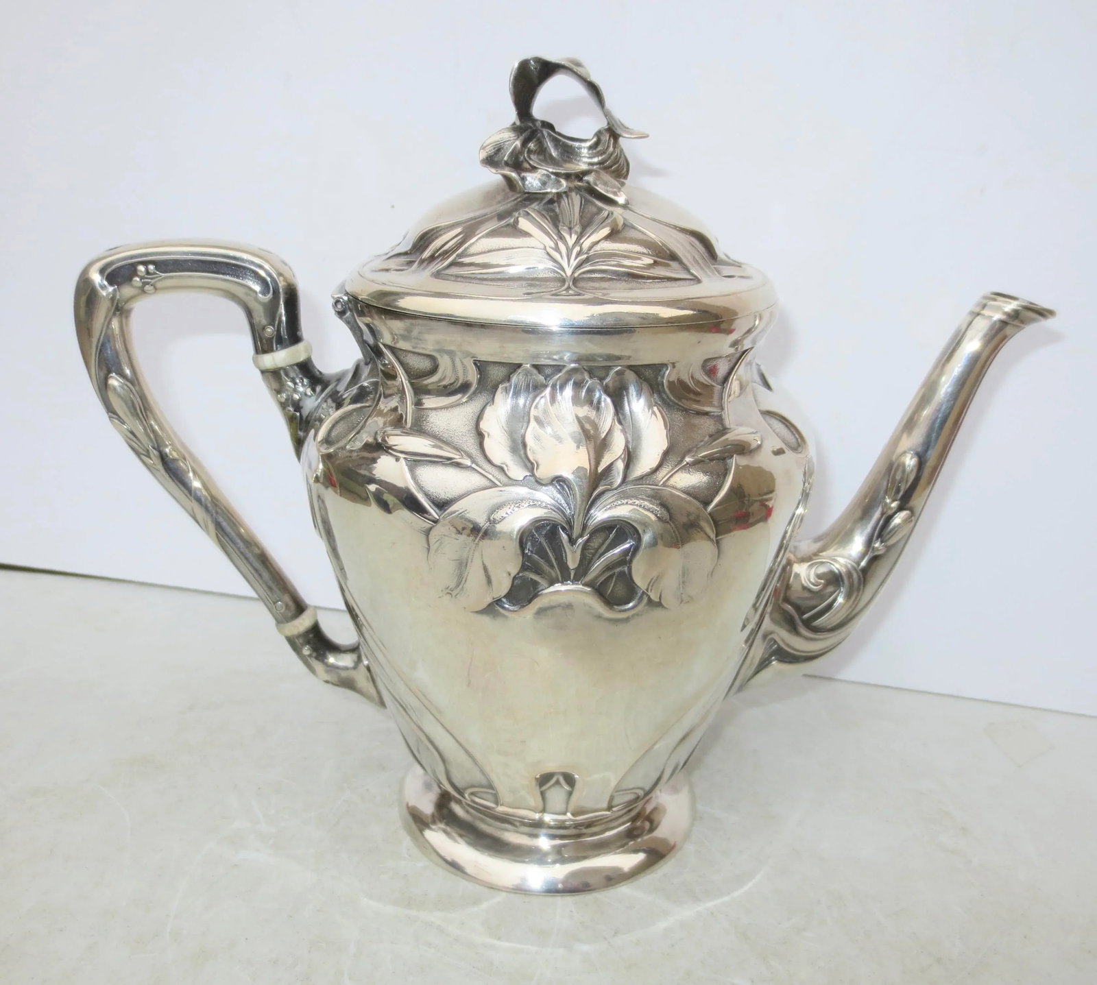 Silver-Plate Art Nouveau Tea Pot - 2