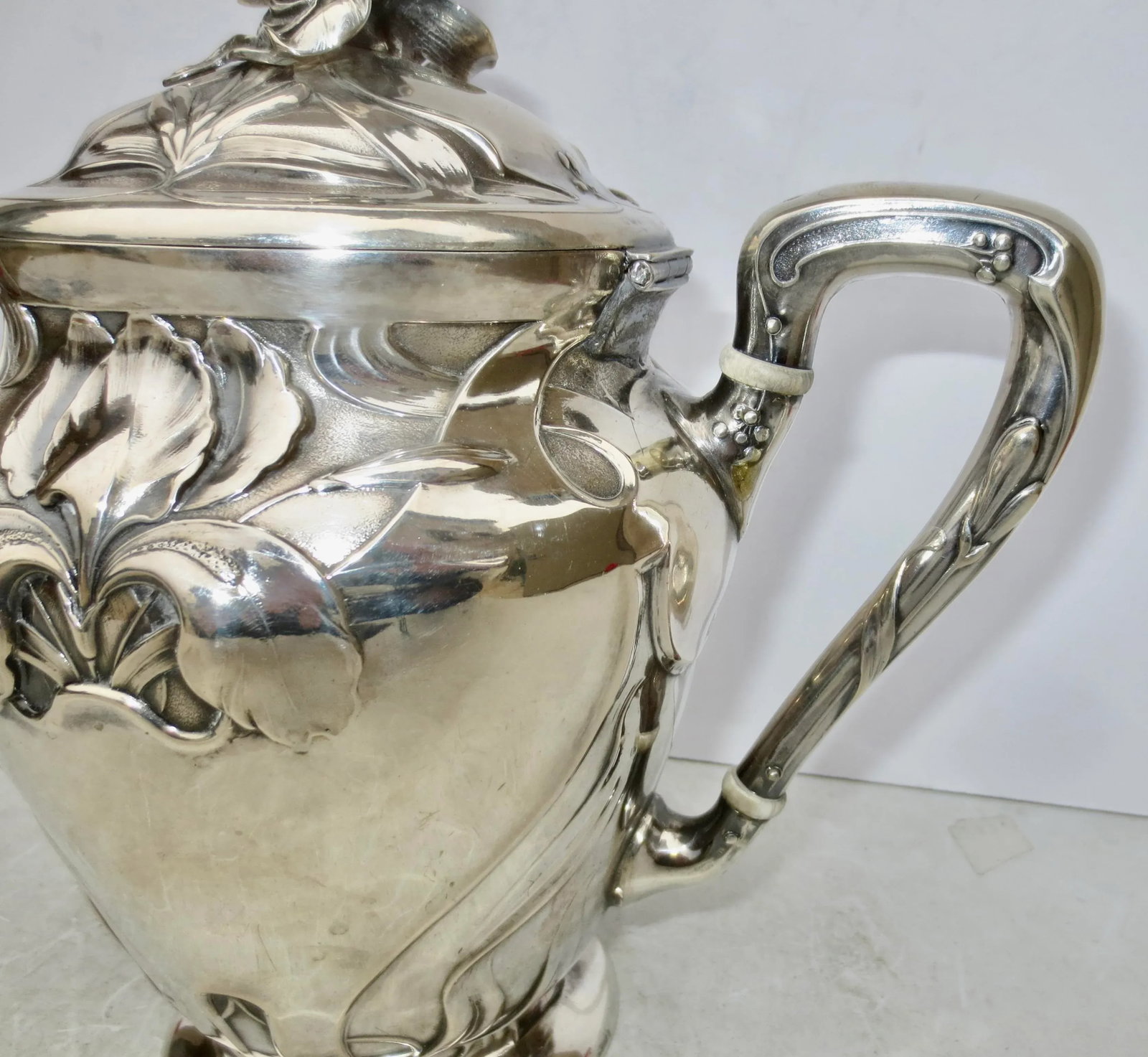 Silver-Plate Art Nouveau Tea Pot - 3
