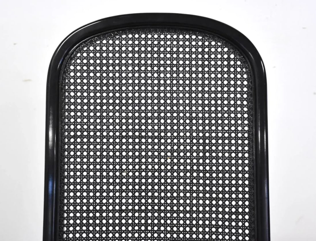 1970s Black Lacquer Dining Chairs - Set of 6 - 5